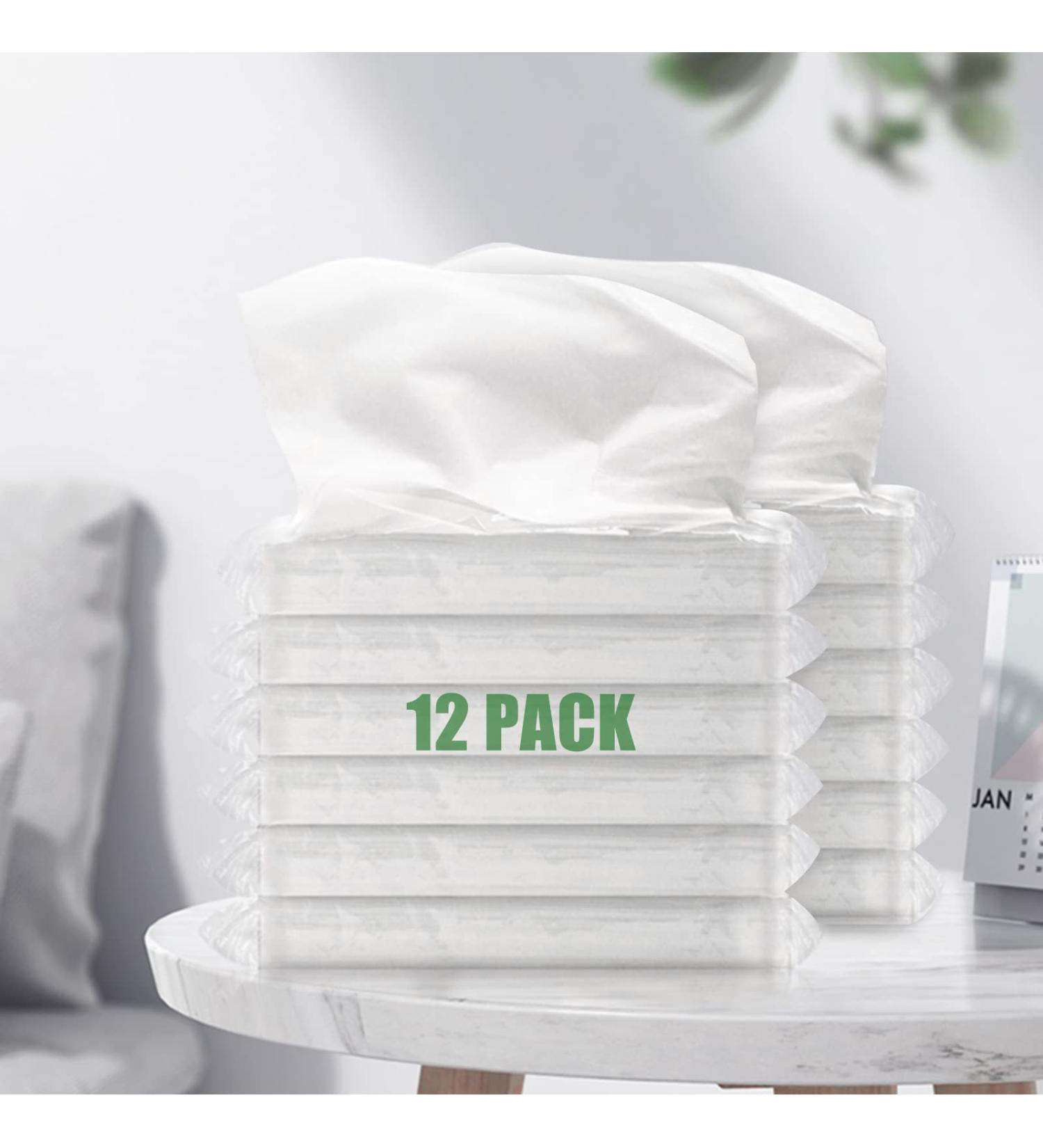 Car Tissues 12 Pack - Disposable Facial Tissues for Car or Purse - 600 Sheets - Kleenex Replacement - Buy Online on GoSupps.com