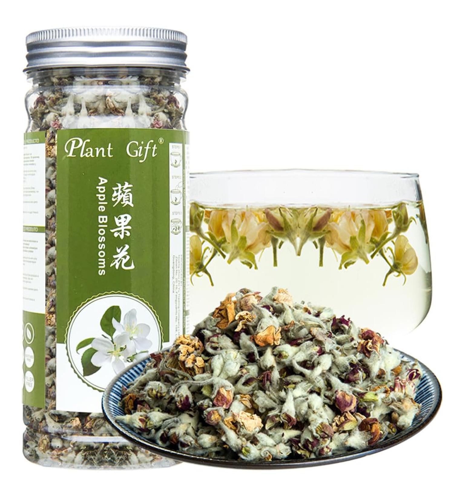 Organic Apple Blossom Flower Tea - Anti-Acne & Freckles | 50g Dried Loose Tea - Buy Online on GoSupps.com