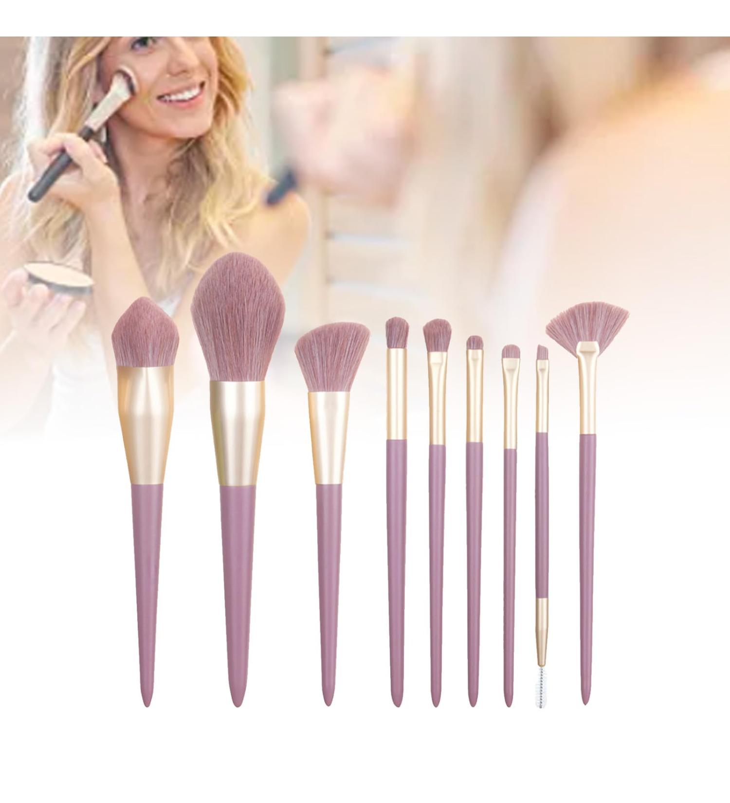 Premium Makeup Brushes Set for Home & Travel | Soft Face & Eye Brushes | Perfect for Powder Concealers & Blush - Buy Online on GoSupps.com