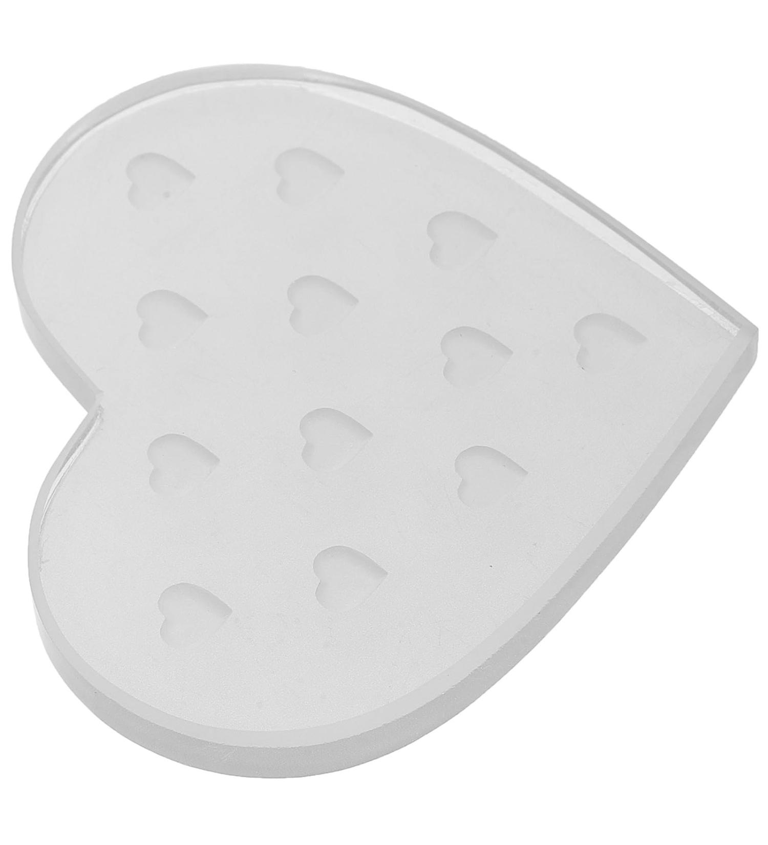 Angoily Support en Verre C ur pour Colle Faux Cils Petit Format Transparent Palette Porte-colle Professionnel Salon Extensions Yeux - Buy Online on GoSupps.com