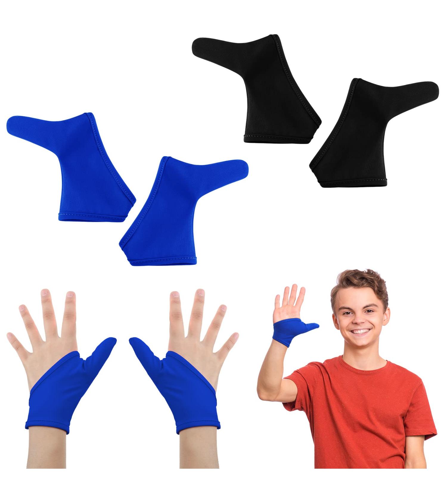 Jiuguva Thumb Suction Gloves for Kids - Compression Gloves Ages 8-12 | Black & Blue 4 Pack - International Shipping Available - Buy Online on GoSupps.com