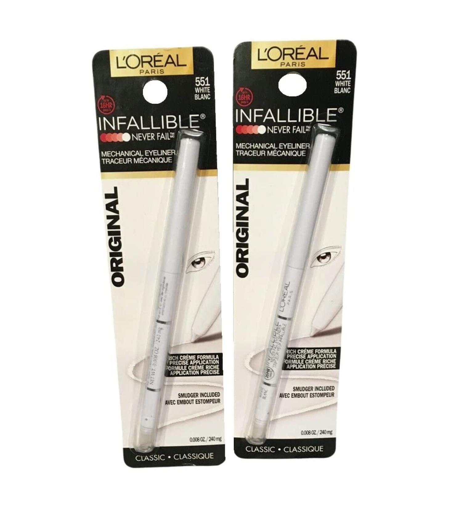 L'Oreal Infallible Mechanical Eyeliner 551 White - 0.008 oz (240 mg) | Long-lasting Precision - Buy Online on GoSupps.com