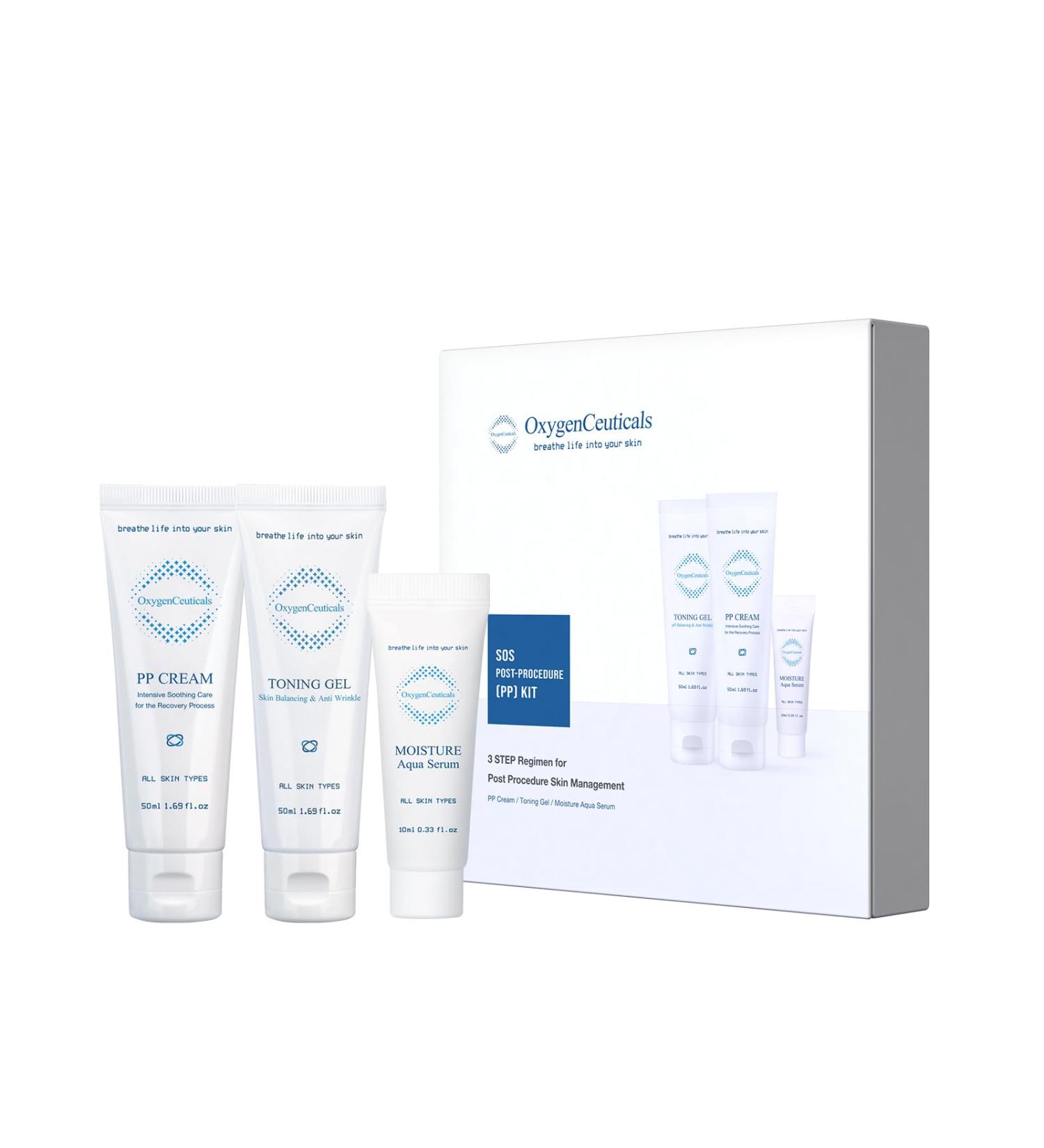 Post Procedure Skin Care SOS PP Kit | Restorative Gel Serum & Cream for Laser Microneedling & Peel Recovery - Buy Online on GoSupps.com