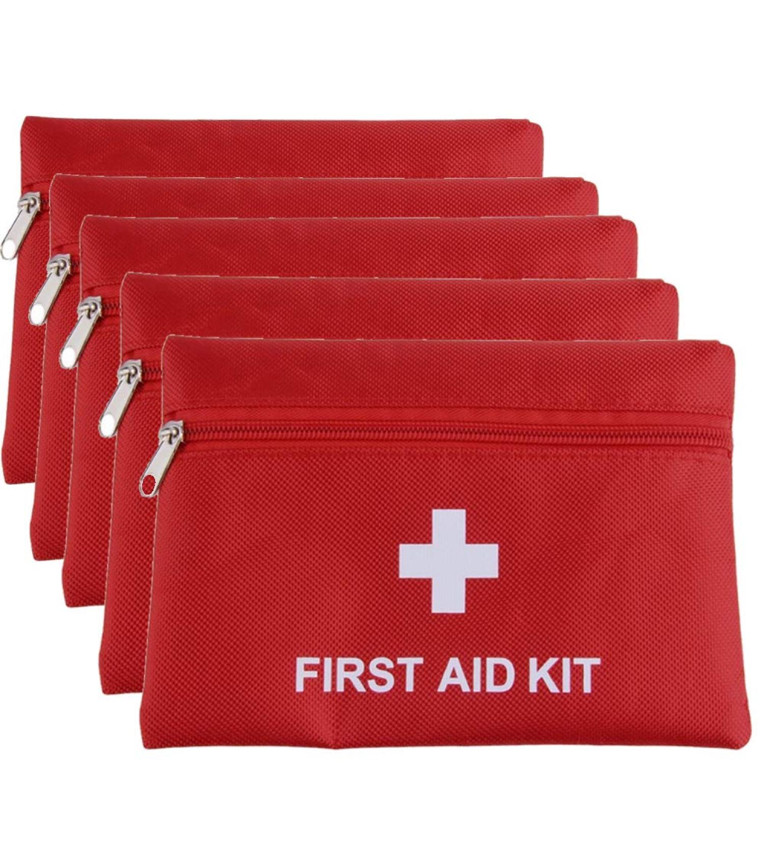 Compact 1680D Empty First Aid Kit Bag Pouch (5 Pack) - Small Survival Medicine Bag for Home, Office, Car, Camping - Buy Online on GoSupps.com