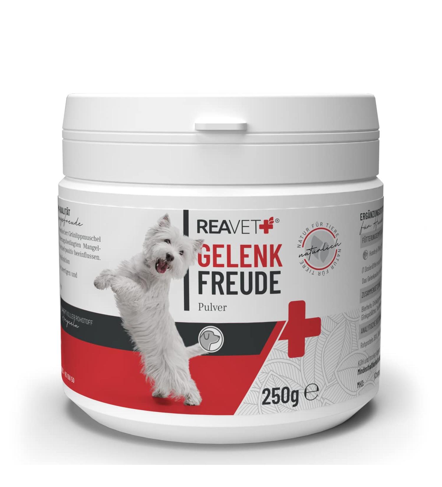 ReaVET Joint Powder for Dogs 250g - Natural joint complex mobility & vitality I after treated osteoarthritis Green-lipped mussel powder Devil's Claw - Buy Online on GoSupps.com