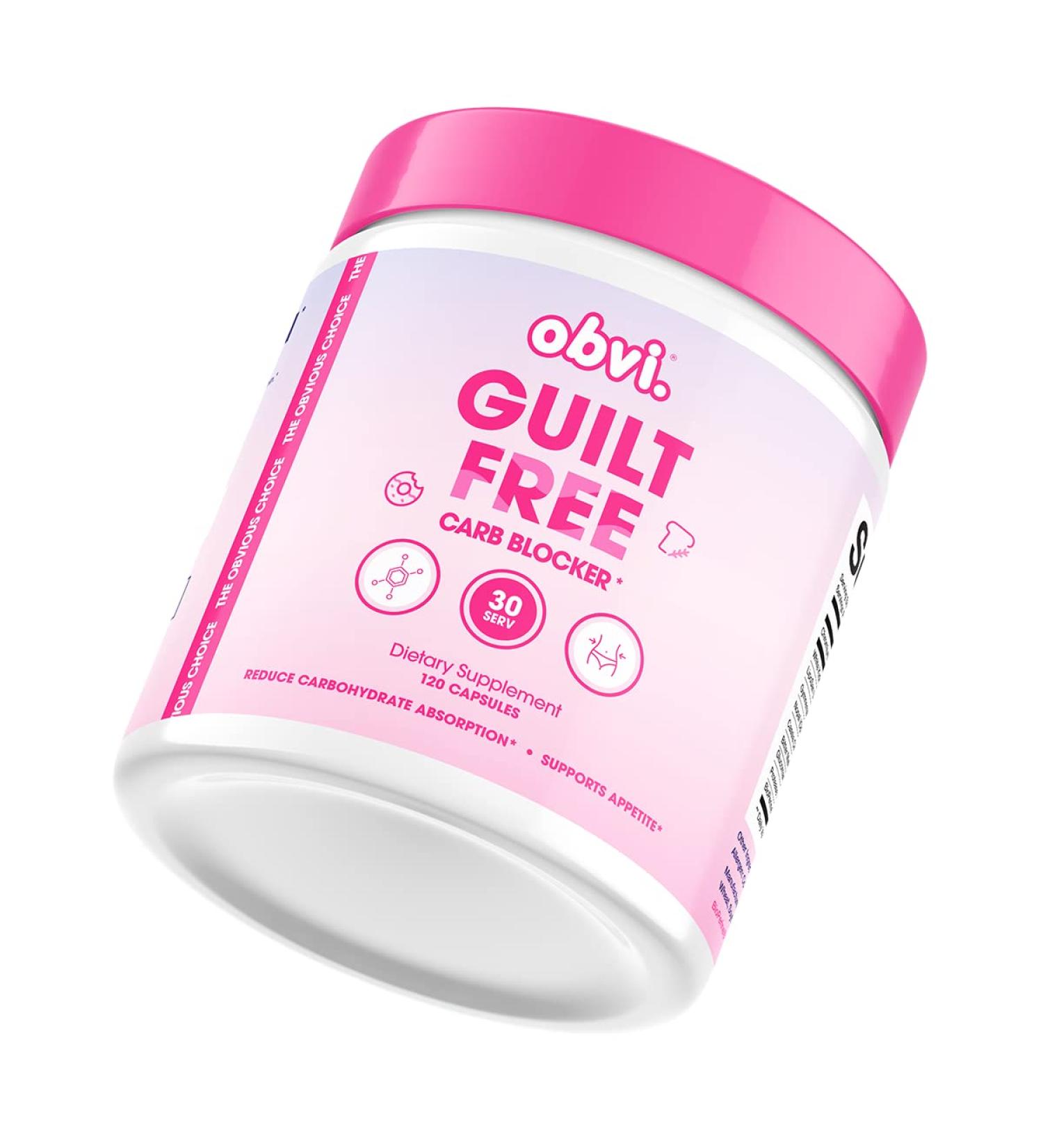 Obvi Guilt Free Carb Blocker  Block Carb Absorption  Support Weight Loss  Healthier Nails & Longer Hair  Active Ingredients  Enzyme Production (30 Servings) - Buy Online on GoSupps.com