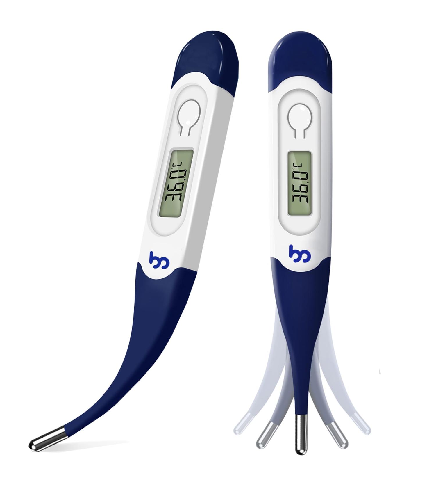 Femometer Digital Thermometer Oral Thermometer for Adults and Kids with Flexible Tip Accurate Readings Oral Rectal Underarm Thermometer with Celsius/Fahrenheit - Buy Online on GoSupps.com