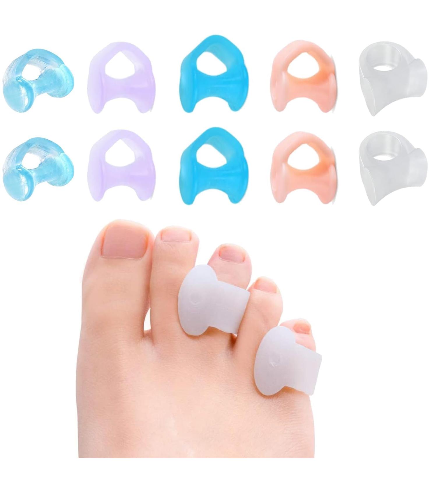 10 Pieces Silicone Toe Spreader - Gel Separator for Overlapping & Hammer Toes Pain Relief - Unisex Solution for Comfort - Buy Online on GoSupps.com