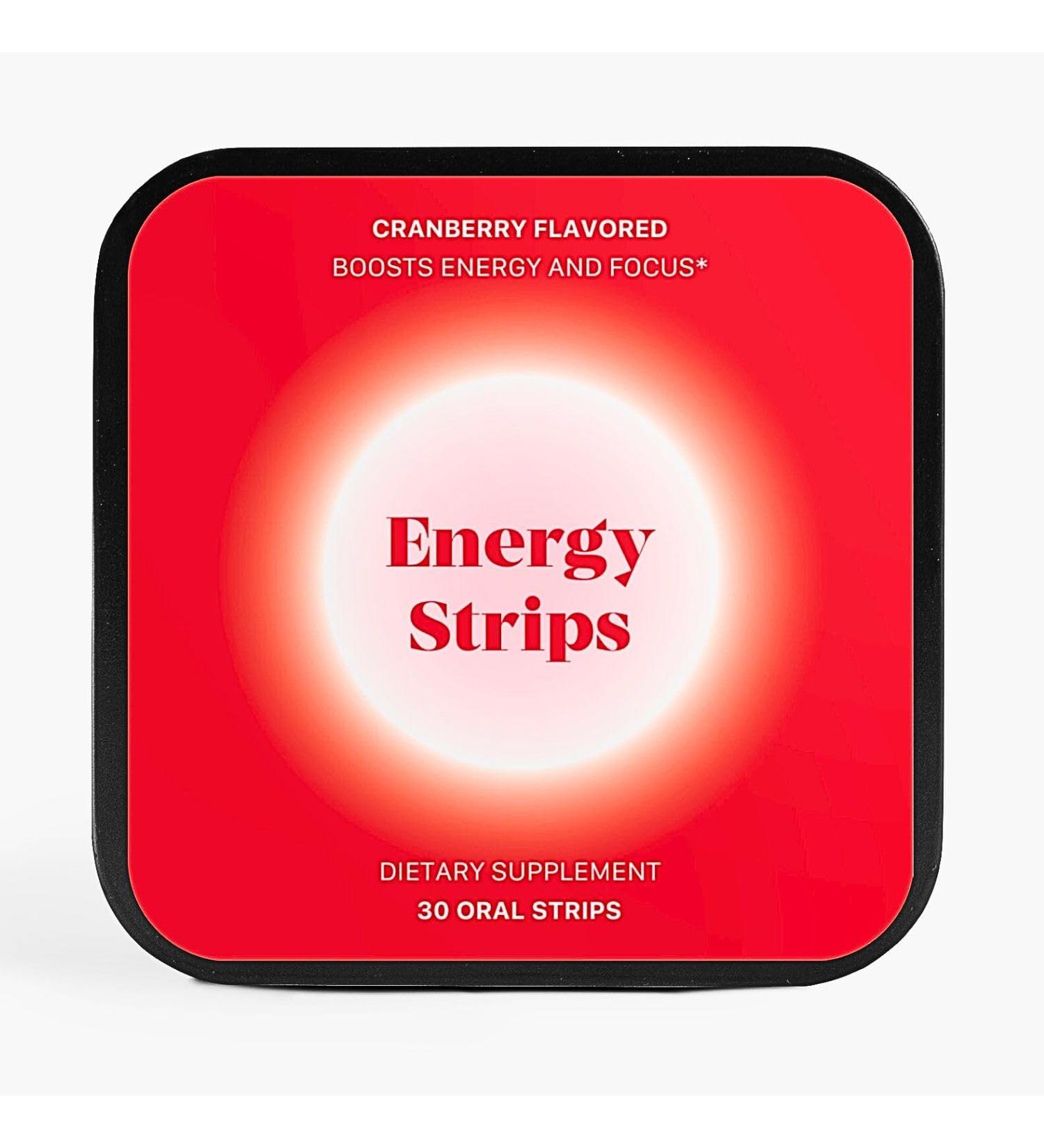 Energy Oral Strips | Natural Caffeine & L-Theanine for Instant Energy Boost | Focus & Concentration Supplement for Men & Women - Buy Online on GoSupps.com