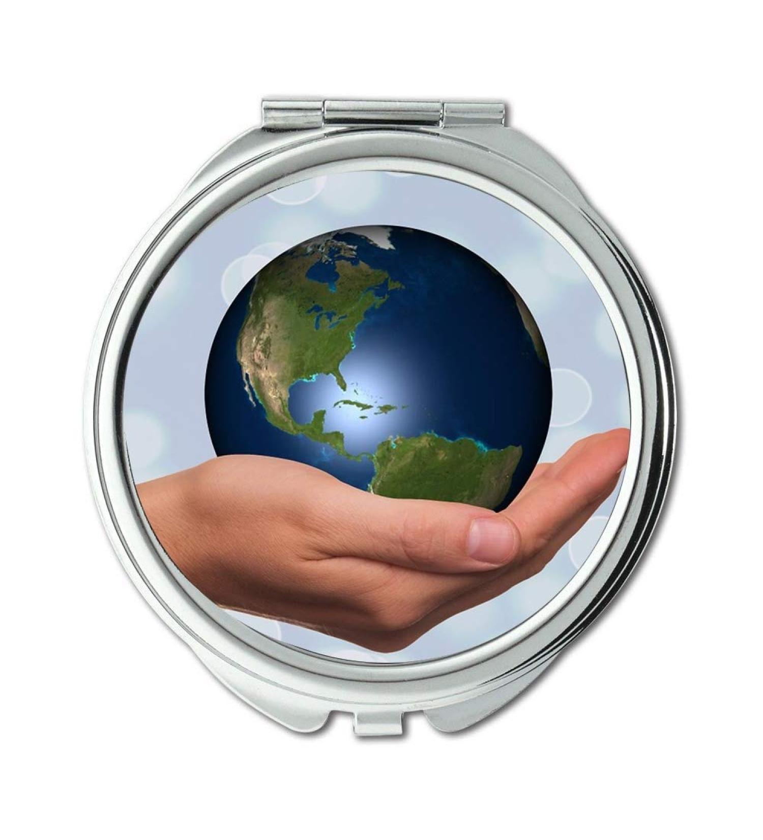 Mirror mouse away concentrate dreaming earth Hand Keep Globe Earth Continents Usa America makeup mirrors pocket mirror portable mirror - Buy Online on GoSupps.com