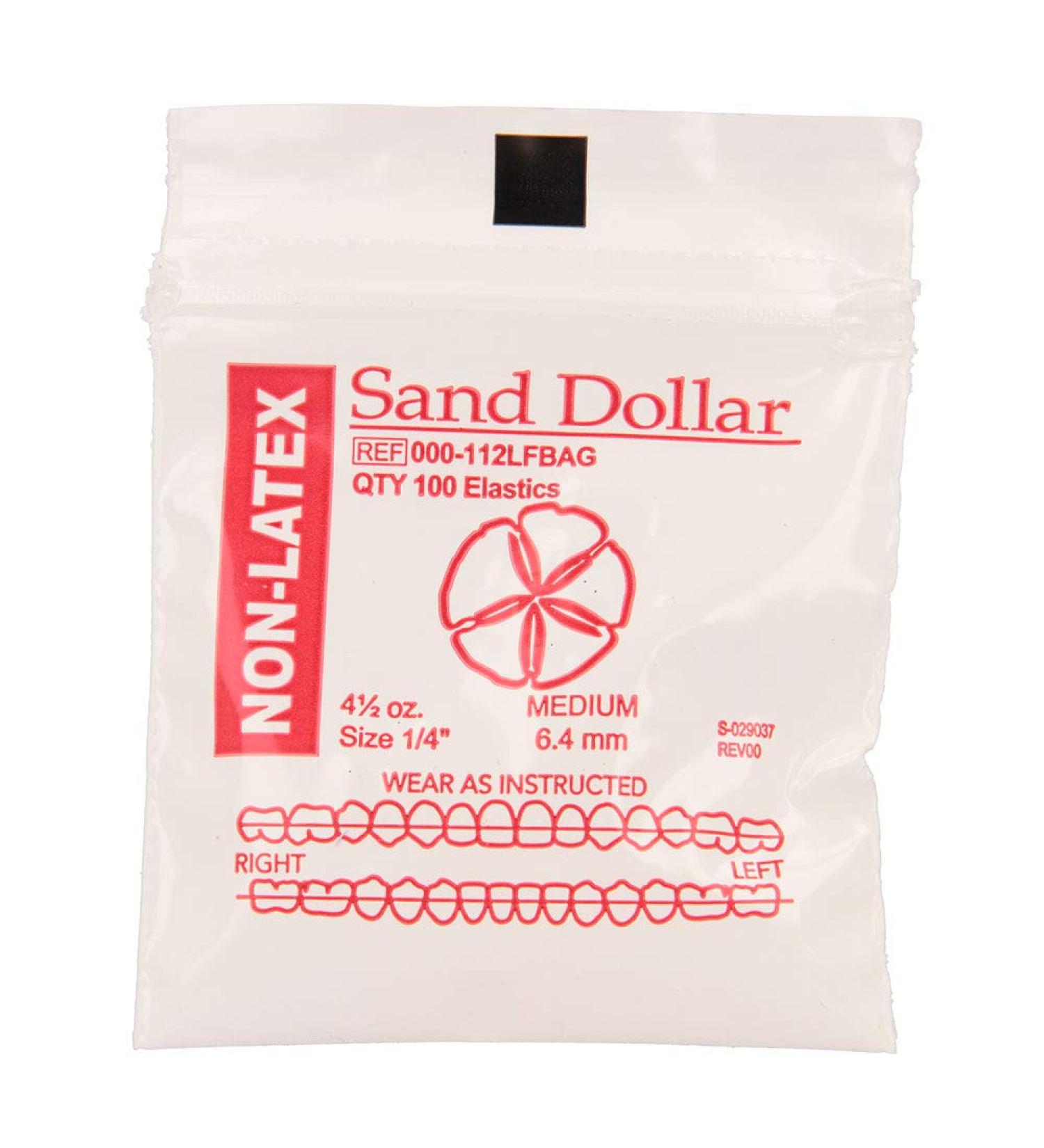 American Orthodontics Sea Life Sand Dollar Non-Latex Elastics | 1/4 Medium 4.5 Oz | 30 Packs/Box | 3,000 Elastics | Made in USA - Buy Online on GoSupps.com