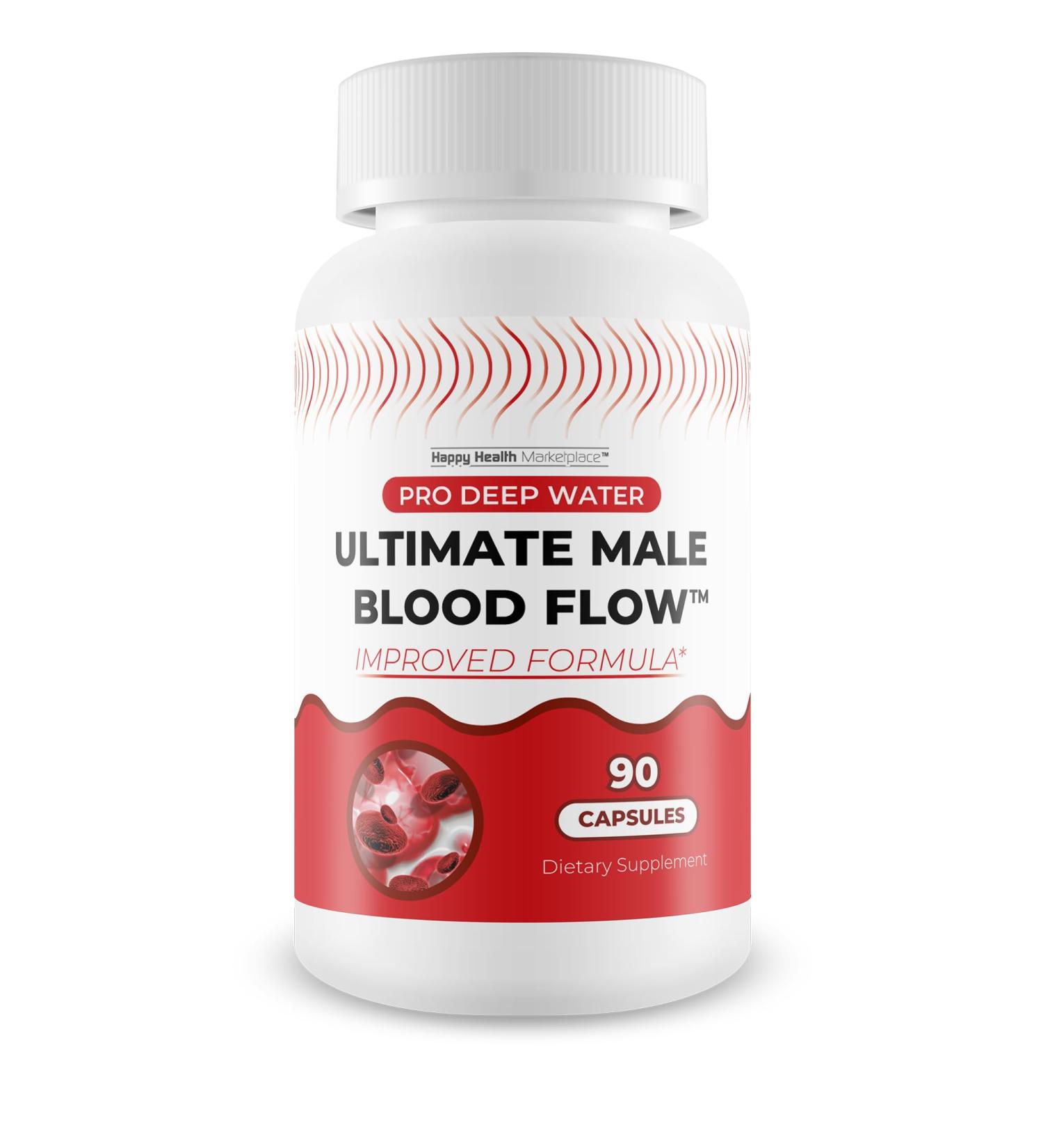 Pro Deep Water Ultimate Male Blood Flow - Improved Formula - Our Best Improved Blood Flow Supplement for Men - Advanced Blood Flow Support for Men - Our Best Circulation Supplement Alpha Boost Pills - Buy Online on GoSupps.com