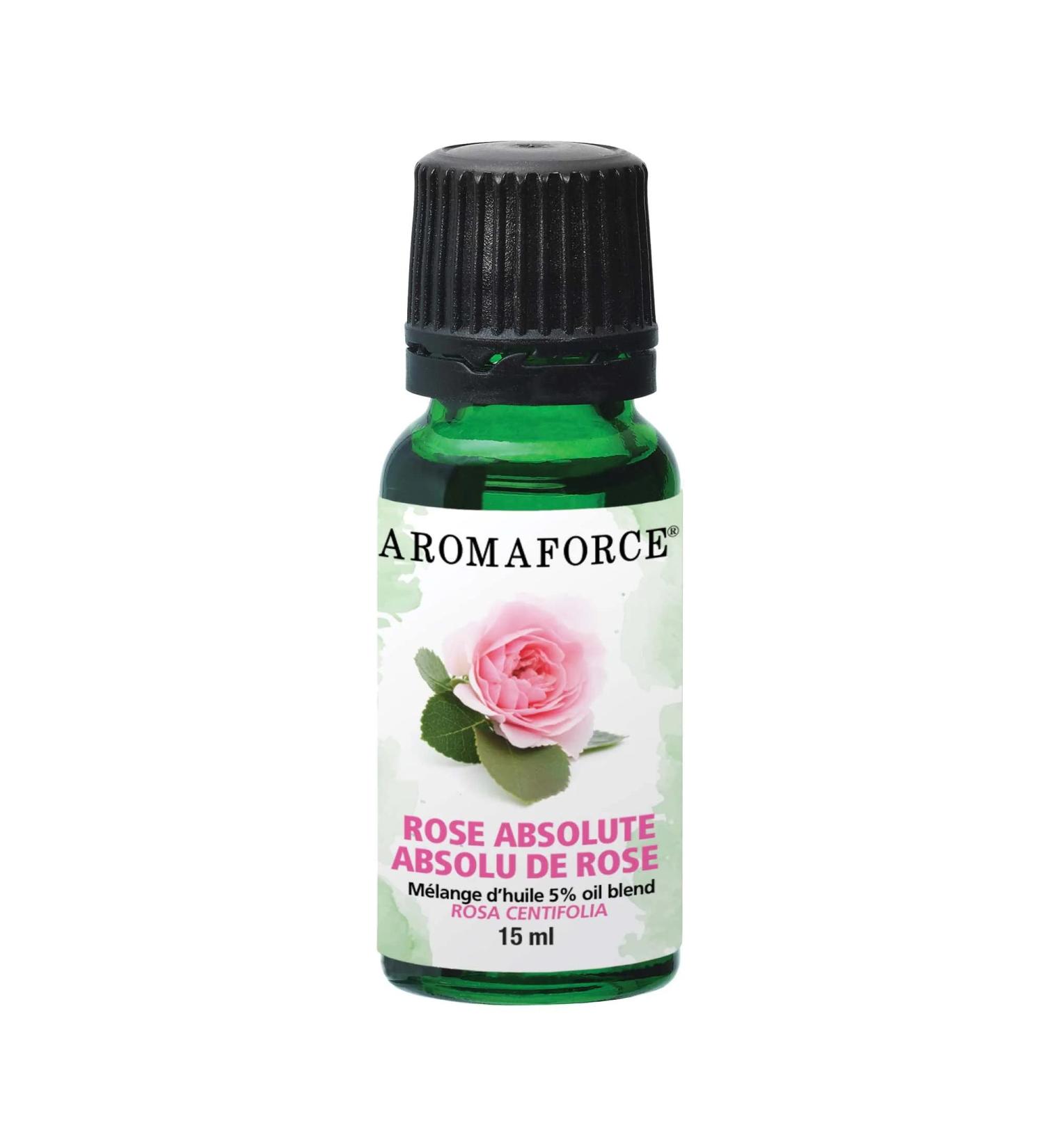 Aromaforce Rose Absolute Essential Oil | 5% blend in Jojoba Oil | Balance moisture levels in the skin and even skin tone | 15mL | Ready to Use - Buy Online on GoSupps.com