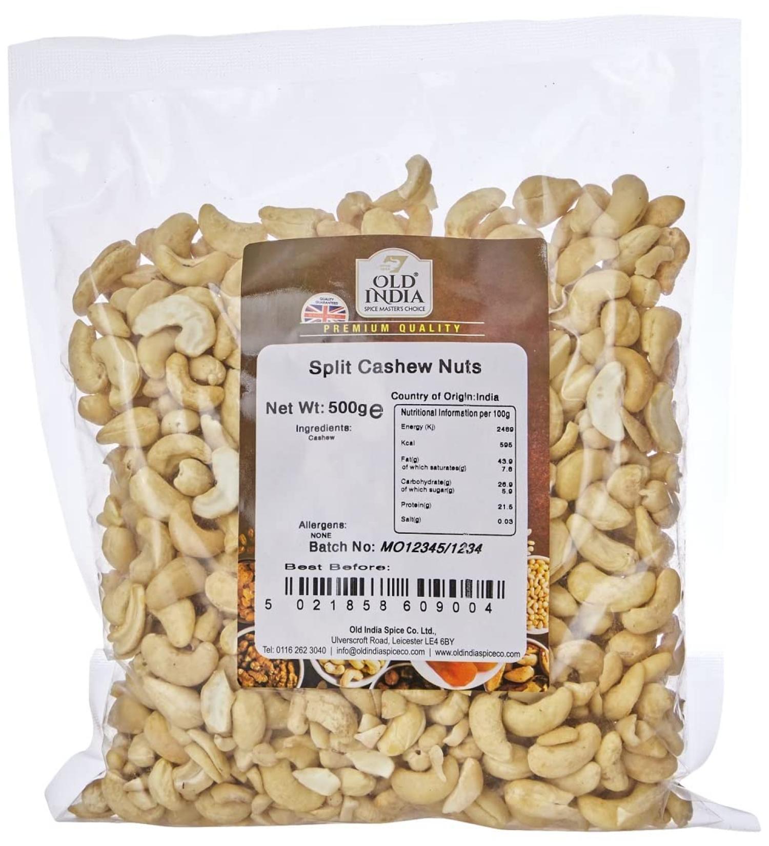 Old India Split Cashew Nuts 500g 500 g - Buy Online on GoSupps.com
