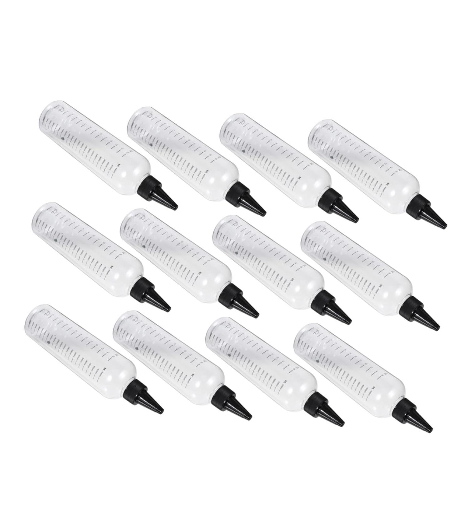 Holibanna 12 Pi ces Bouteilles Transparentes Embout Squeeze Lot de Flacons Rechargeables pour de Coiffure Outils de Mesure Au Salon - Buy Online on GoSupps.com