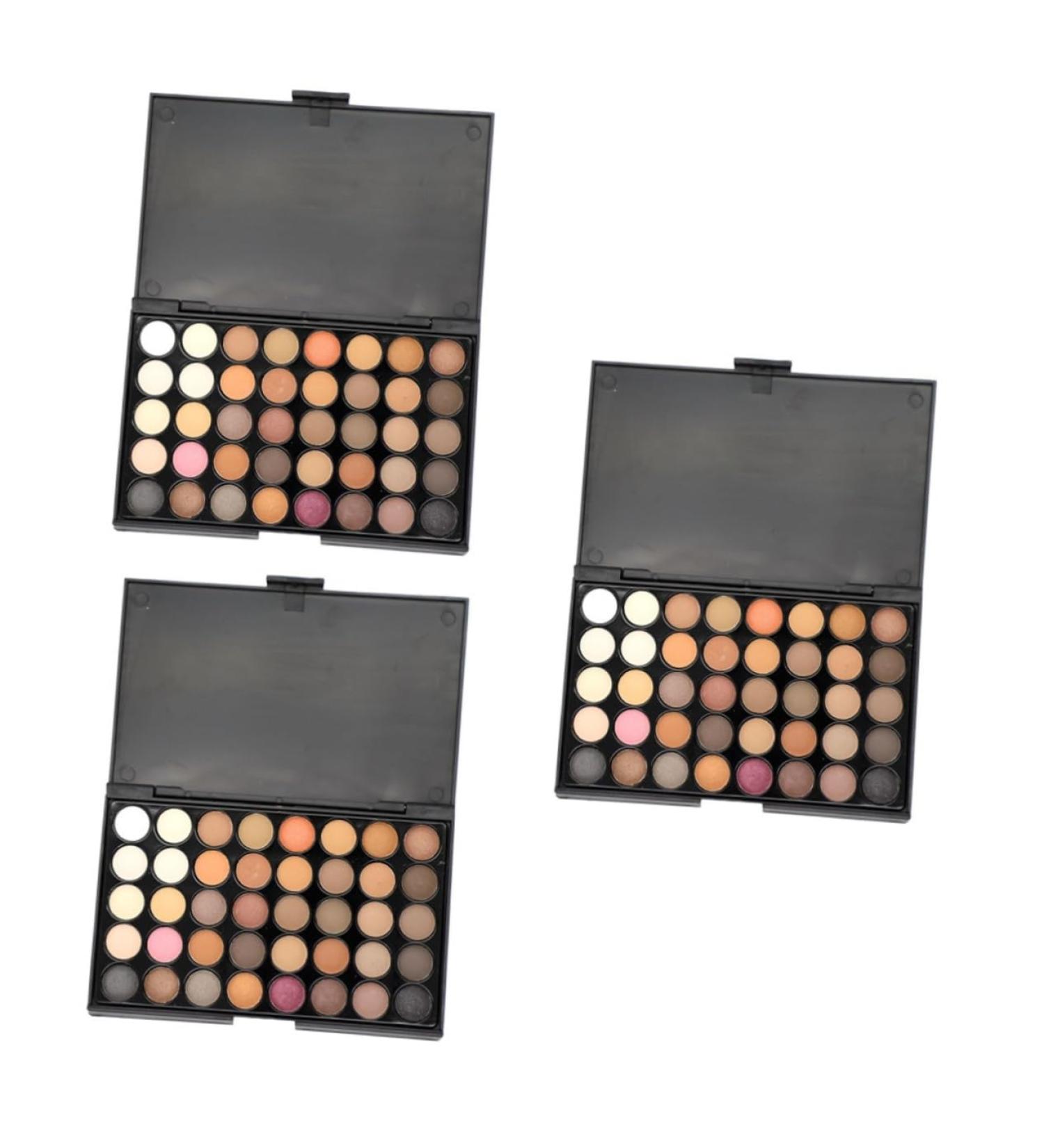 DOITOOL 3pcs 40 Eye Shadow Eyeshadow Pallet Eyeshadow Powder Eyeshadow Matt Pearlescent Makeup Palette - Buy Online on GoSupps.com