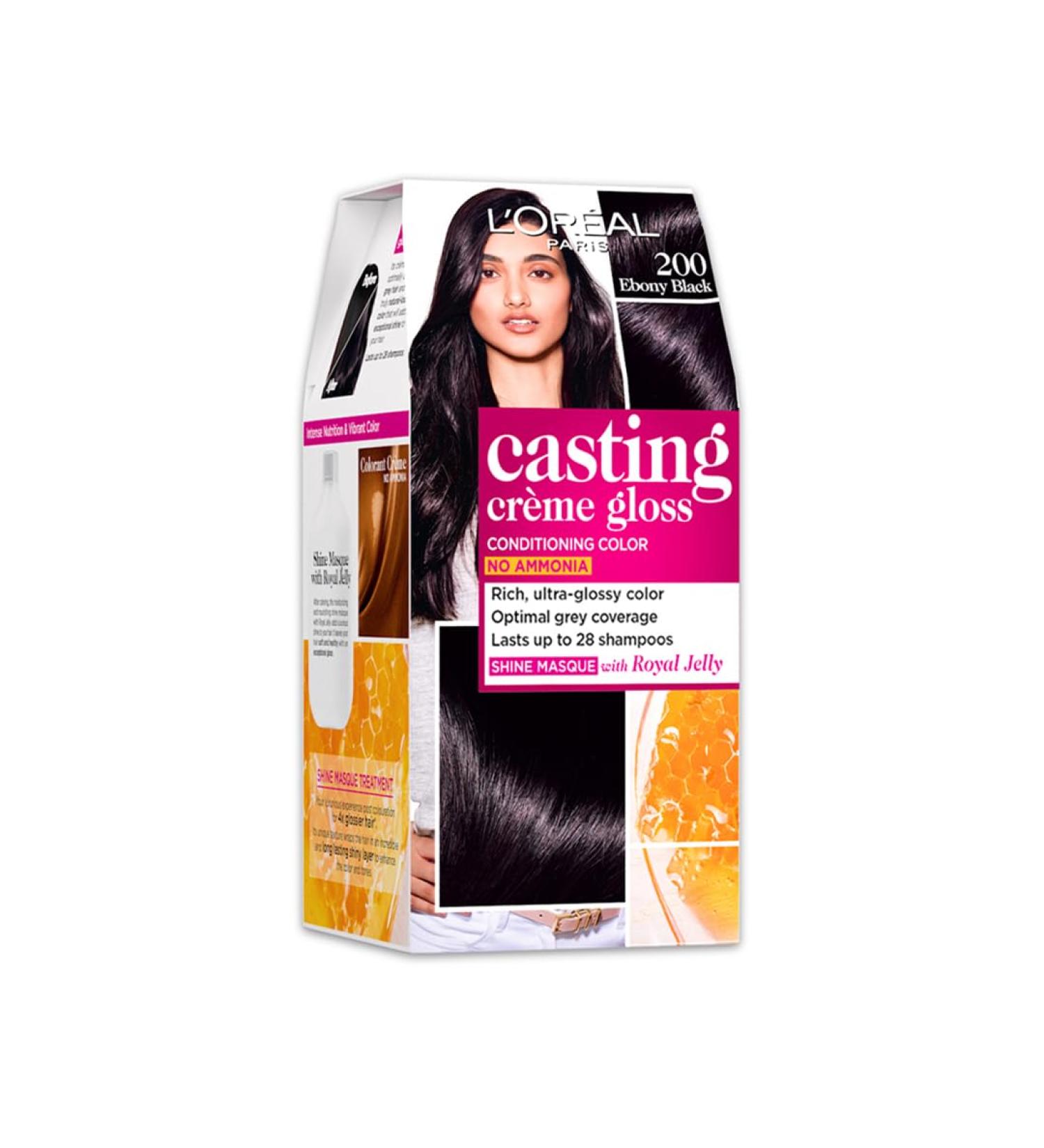 L'Oreal Paris Casting Creme Gloss Ebony Black 200 87.5g+72ml by L'Oreal Paris - Buy Online on GoSupps.com