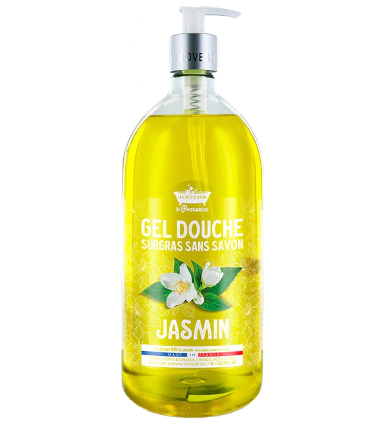 LES PETITS BAINS DE Provence Les Petits Bains de Provence Extra-Rich Soap-Free Shower Gel Jasmine 1L for All Skin Types