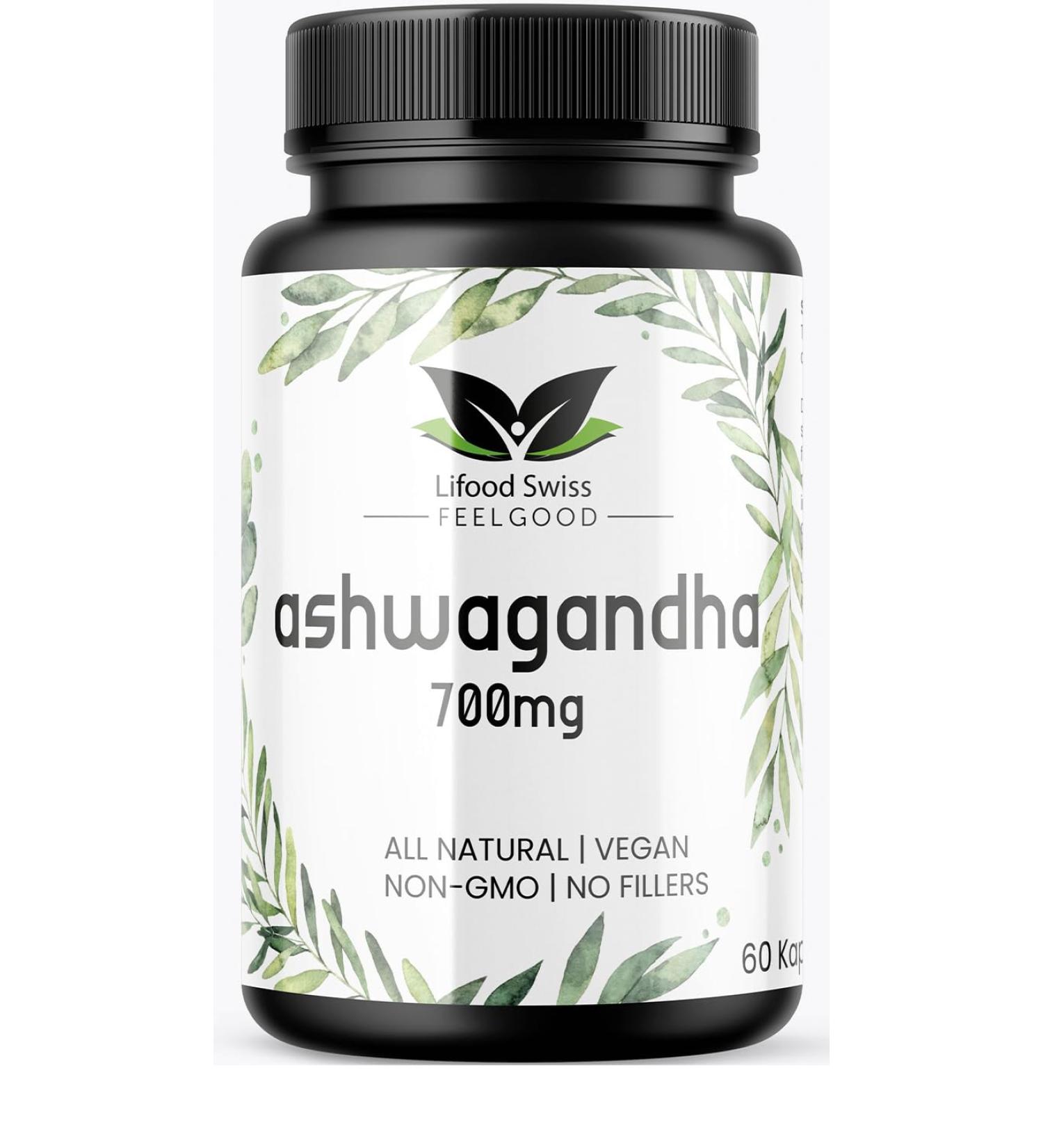 Ashwagandha High Dose 7000mg | 10:1 Extract Vegan Capsules | 50mg Withanolides | 60 Days Support - Premium Quality - Buy Online on GoSupps.com