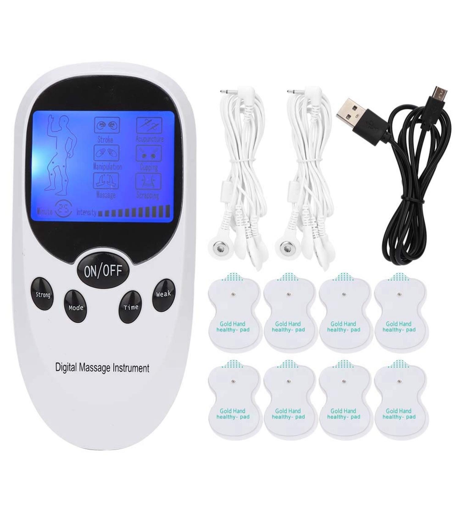 Buy Advanced Digital Muscle Massage Device | Electronic Pain Relief & Muscle Stimulator with Dual Outputs - International Shipping Available - Buy Online on GoSupps.com