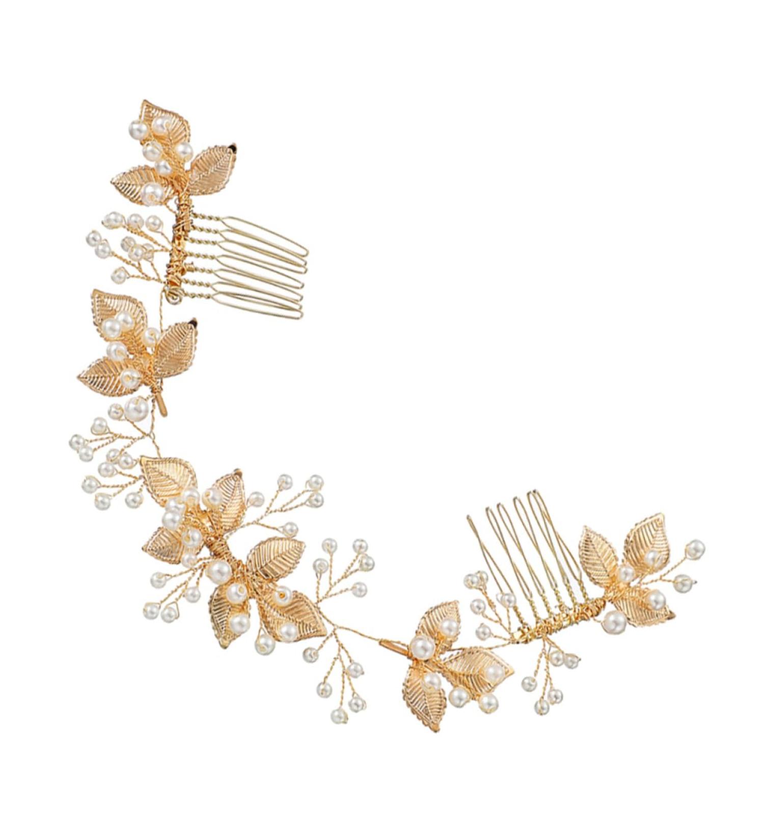 FRCOLOR Pearl Tiara 1pc Comb Bride Hair Clip Rhinestone Barrettes Pearl Hair Accessories Rhinestone Headpiece Bride Headpieces for Wedding Bridal Hair Accessories Side Clip Delicate Alloy - Buy Online on GoSupps.com