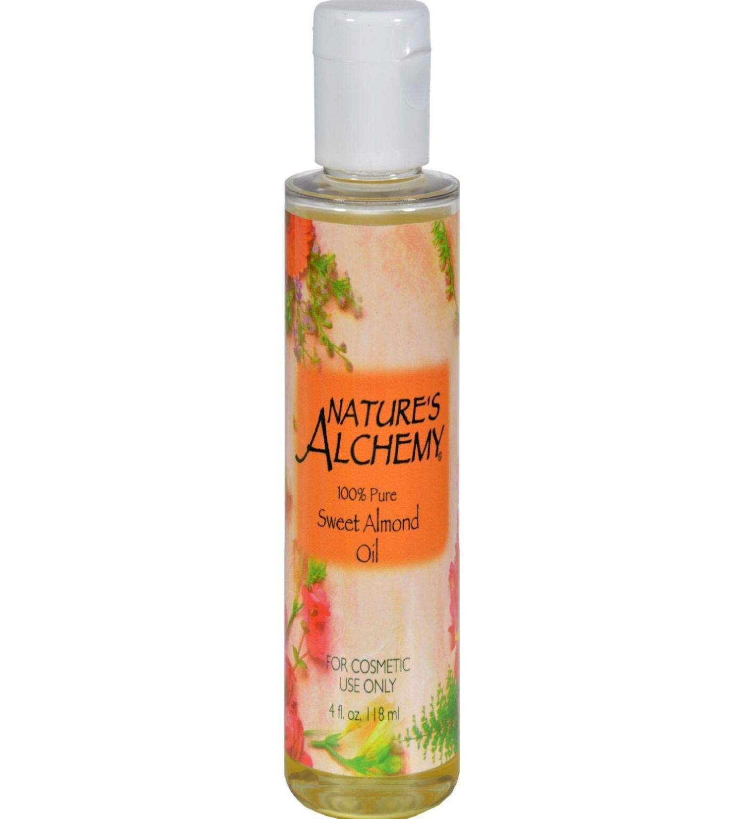 Nature's Alchemy Pure Sweet Almond Oil 4 oz - Nourishing & Moisturizing | International Shipping Available - Buy Online on GoSupps.com