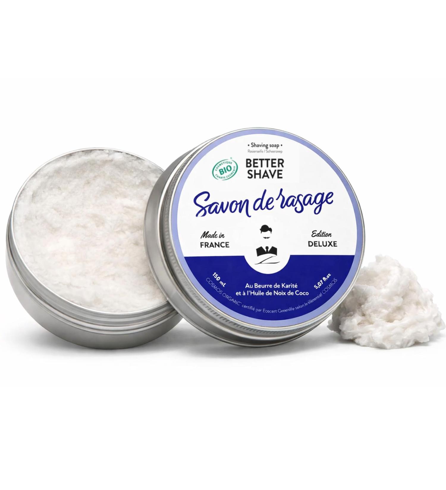 Monsieur Barbier : Savon de Rasage BETTER-SHAVE - Savon rasage homme artisanal naturel et id al pour peaux peaux s ches peaux sensibles et barbes dures - 100% Made in France ! 150 mL Unique - Buy Online on GoSupps.com