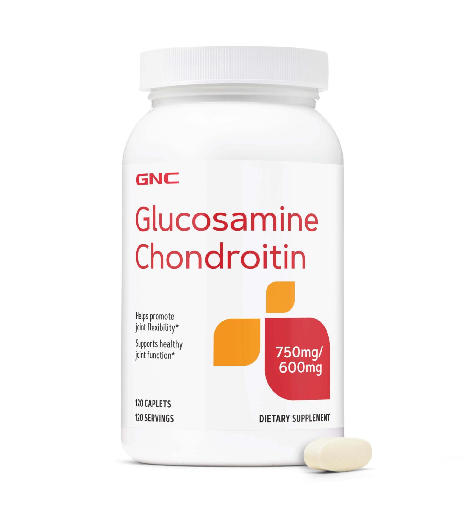 GNC Triple Strength Glucosamine Chondroitin 750mg/600mg 120 Caplets Supports Healthy Joint Function 120 Count New