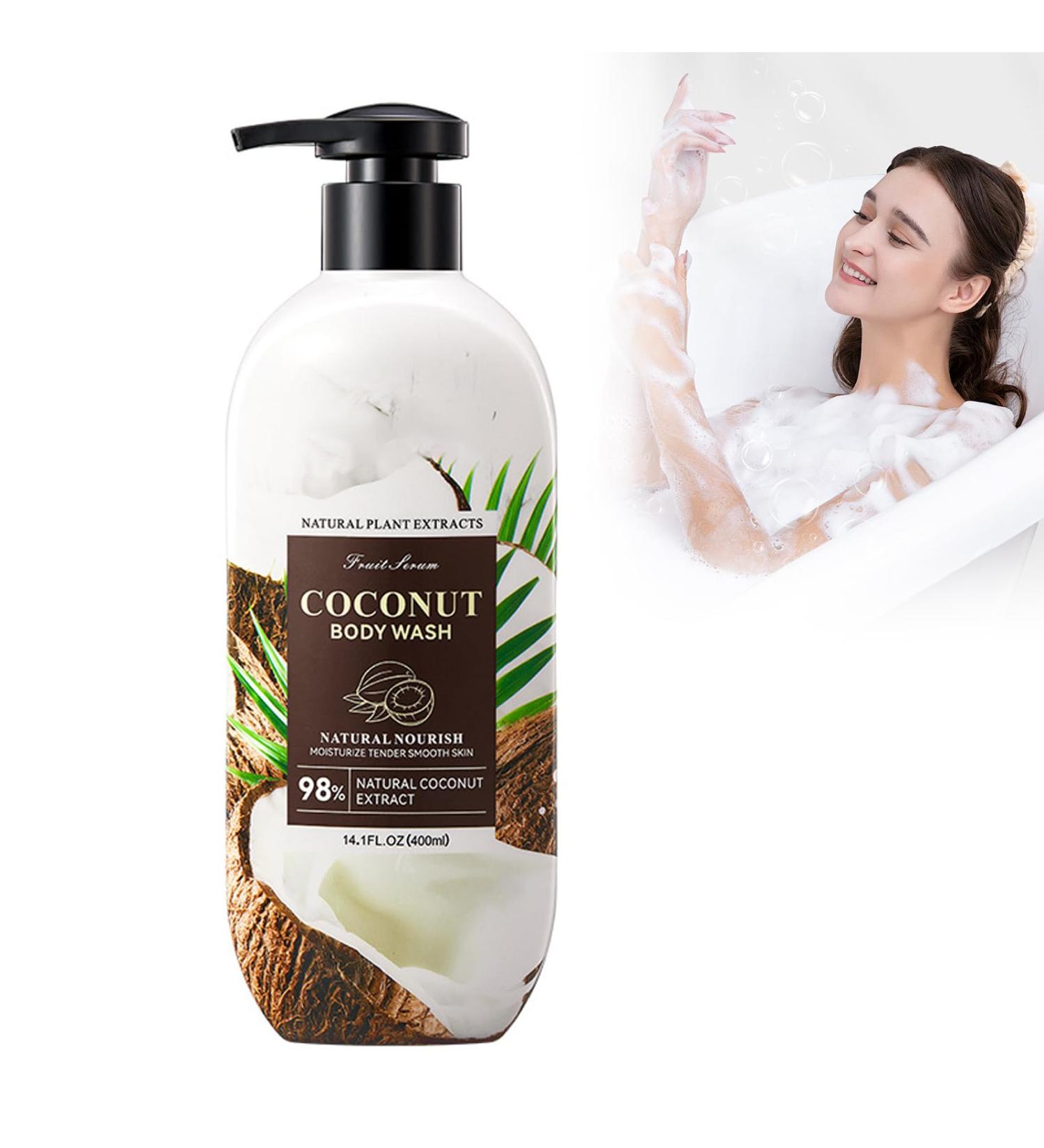 Boxiatil Coconut Body Wash 400ml gentle body wash hypoallergenic cleanser for dry and sensitive skin sulfate-free paraben-free odor-eliminating fresh for women and men - Buy Online on GoSupps.com