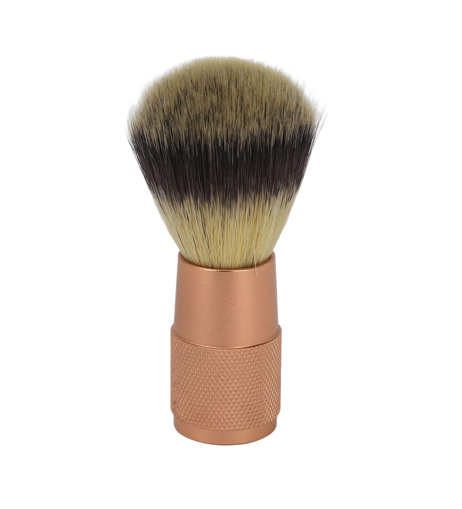 Razor Brush for Men - Portable Aluminum Alloy Hair & Beard Foam Brush | Soft bristles for Minimal Hair Loss - Buy Online on GoSupps.com