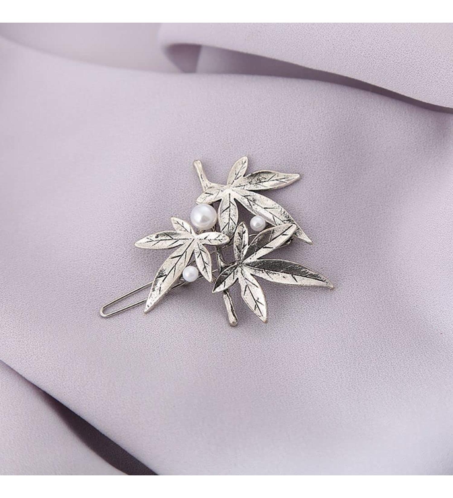 Vintage Sweet Women Jewelry Plum Blossom Flower Maple Leaf Cherry Hair Accessories Barrette - BYBYCD - Buy Online on GoSupps.com