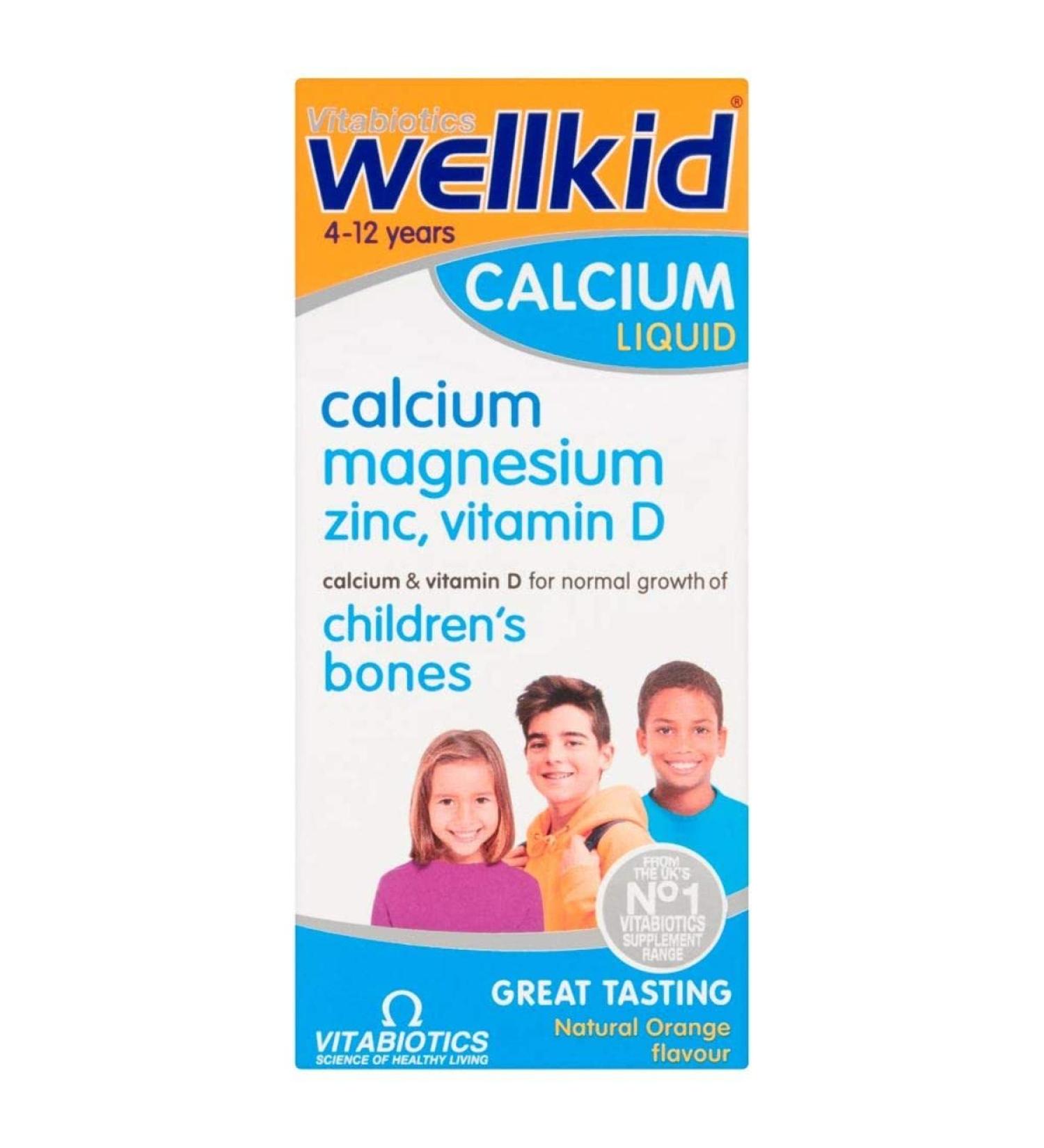 Wellkid Vitabiotics Calcium Liquid 150ml - Essential Child Nutrition - Buy Online on GoSupps.com