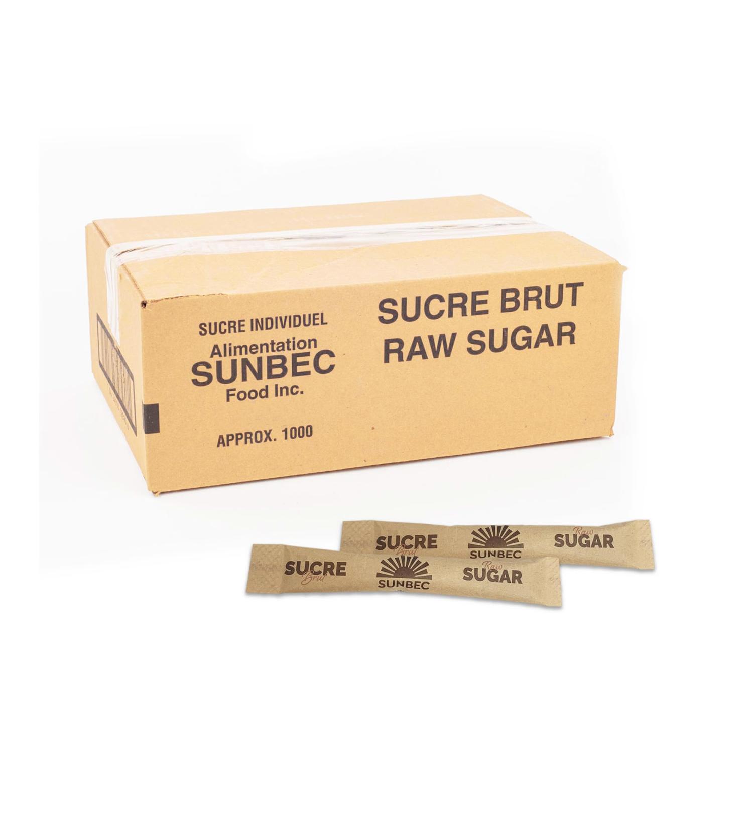 SUNBEC Individual Sugar packets Raw Sugar 1000 Count (3.5kg) Single Serve Sugar Sticks for Coffee and Bulk Use 100% Pure Raw Sugar - Buy Online on GoSupps.com