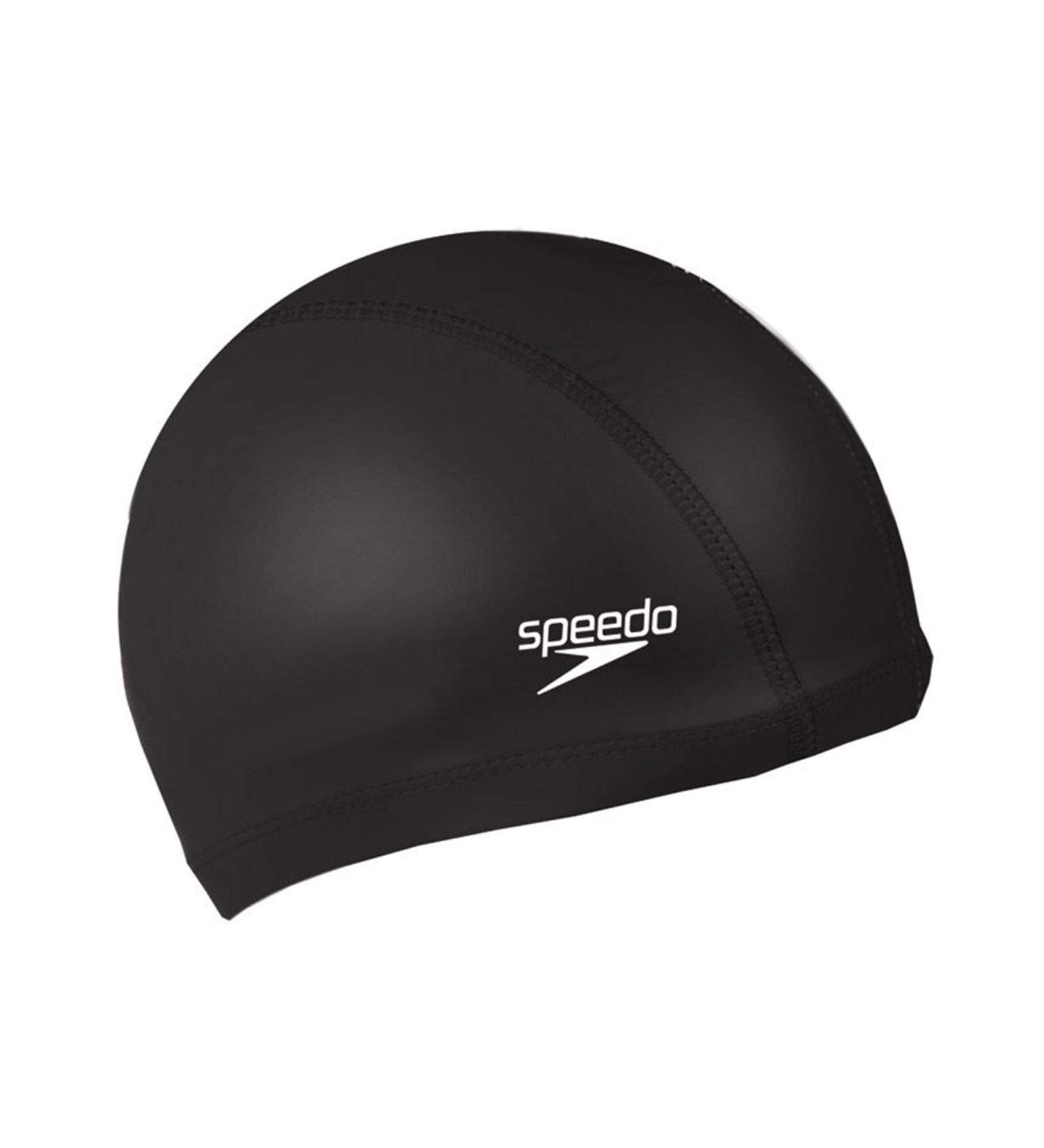 Speedo Unisex Pace Swimming Cap | Comfort Fit One Size Black