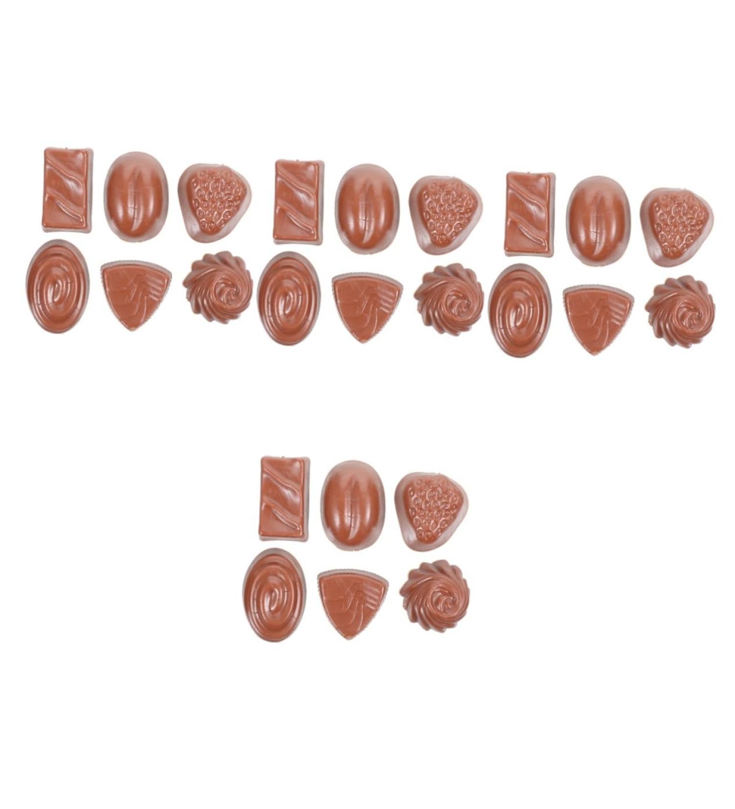 HOMSFOU 24 Pcs Simulation Chocolate Decorative Chocolate Decor Fake Candy Cake Decorating Fake Cookies Kids Bulk for Desserts Desktop Fake Chocolate Artificial Children's Products Pvc 3d Coffeex4pcs 3.9X2.8X1.8CMx4pcs - Buy Online on GoSupps.com