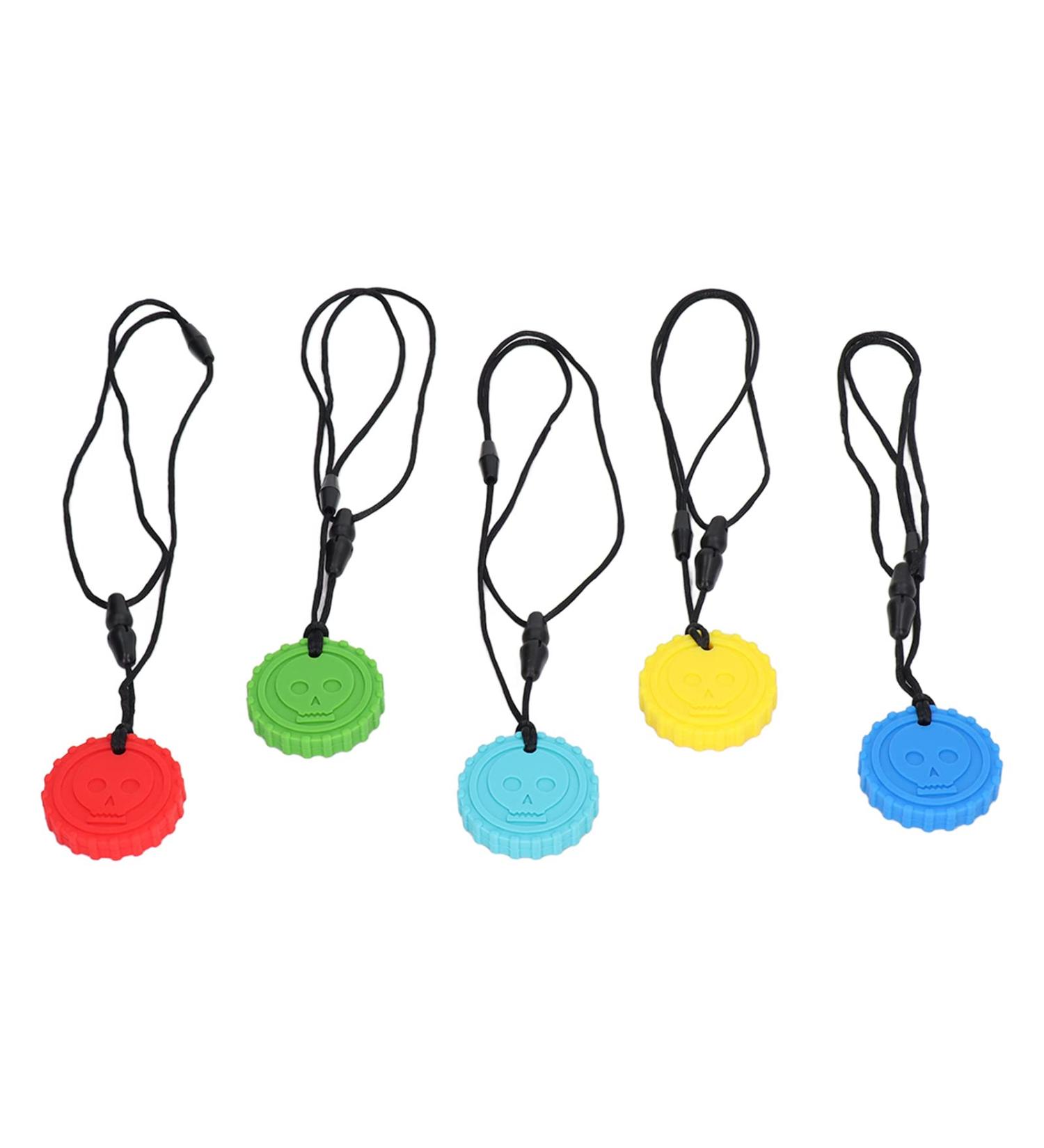 Silicone Baby Cuff Set - 5-Piece Skull Pattern Biting Toys - BPA & PVC Free - Prevent Finger Slide & Chewing - Buy Online on GoSupps.com