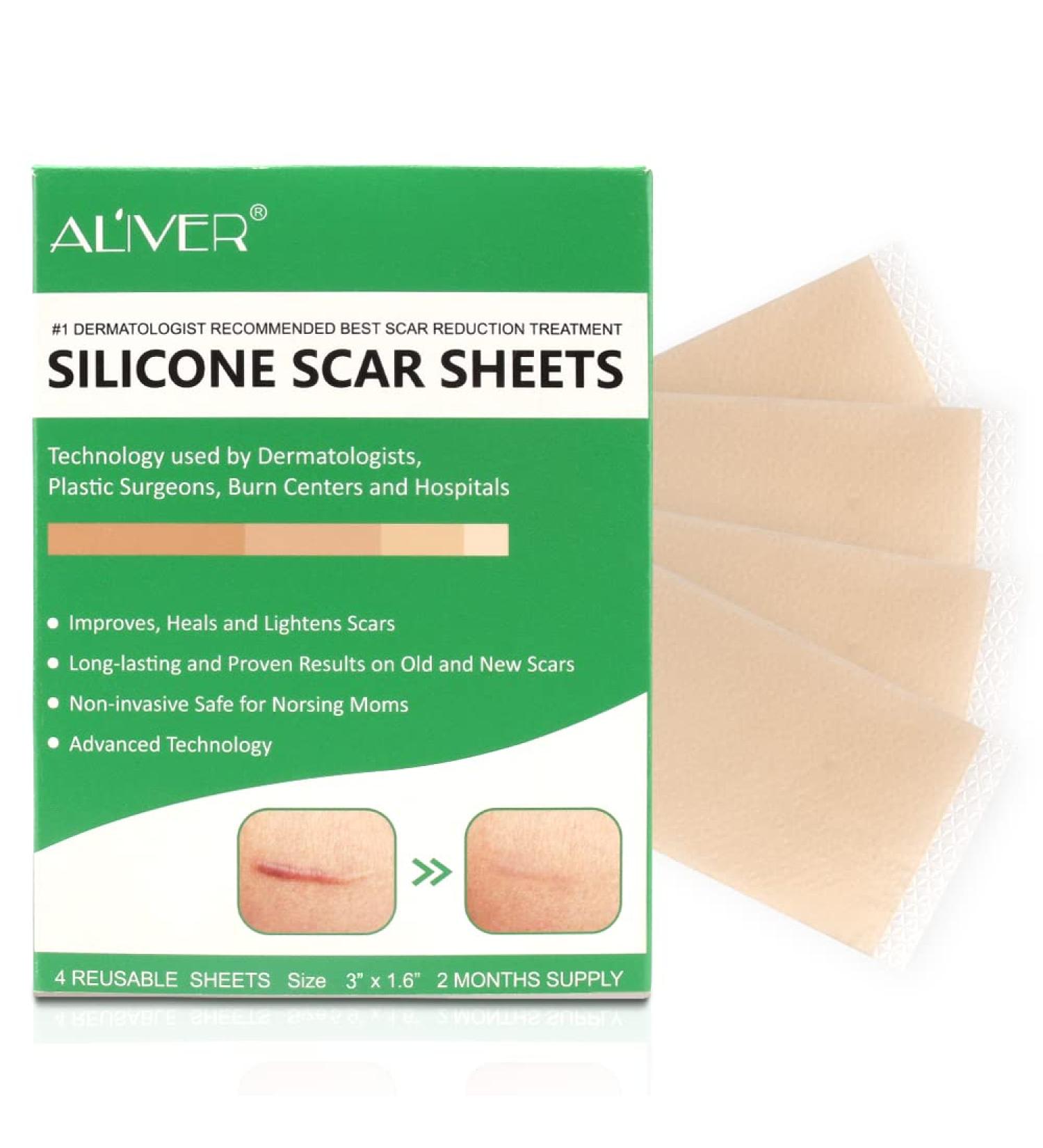 Silicone Scar Sheets - Advanced Treatment for Old & New Scars - 2 Months Supply - Buy Online on GoSupps.com