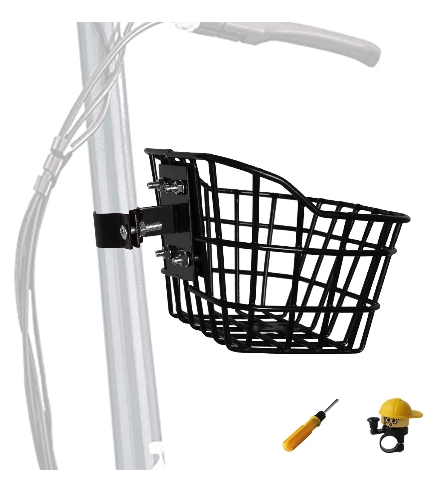 Kids Bike Basket with Fixed Holder | Small Scooter Tricycle Accessories Kit | Rust-Resistant Electric Bicycle Front Baskets for Women, Men, and Kids - Buy Online on GoSupps.com