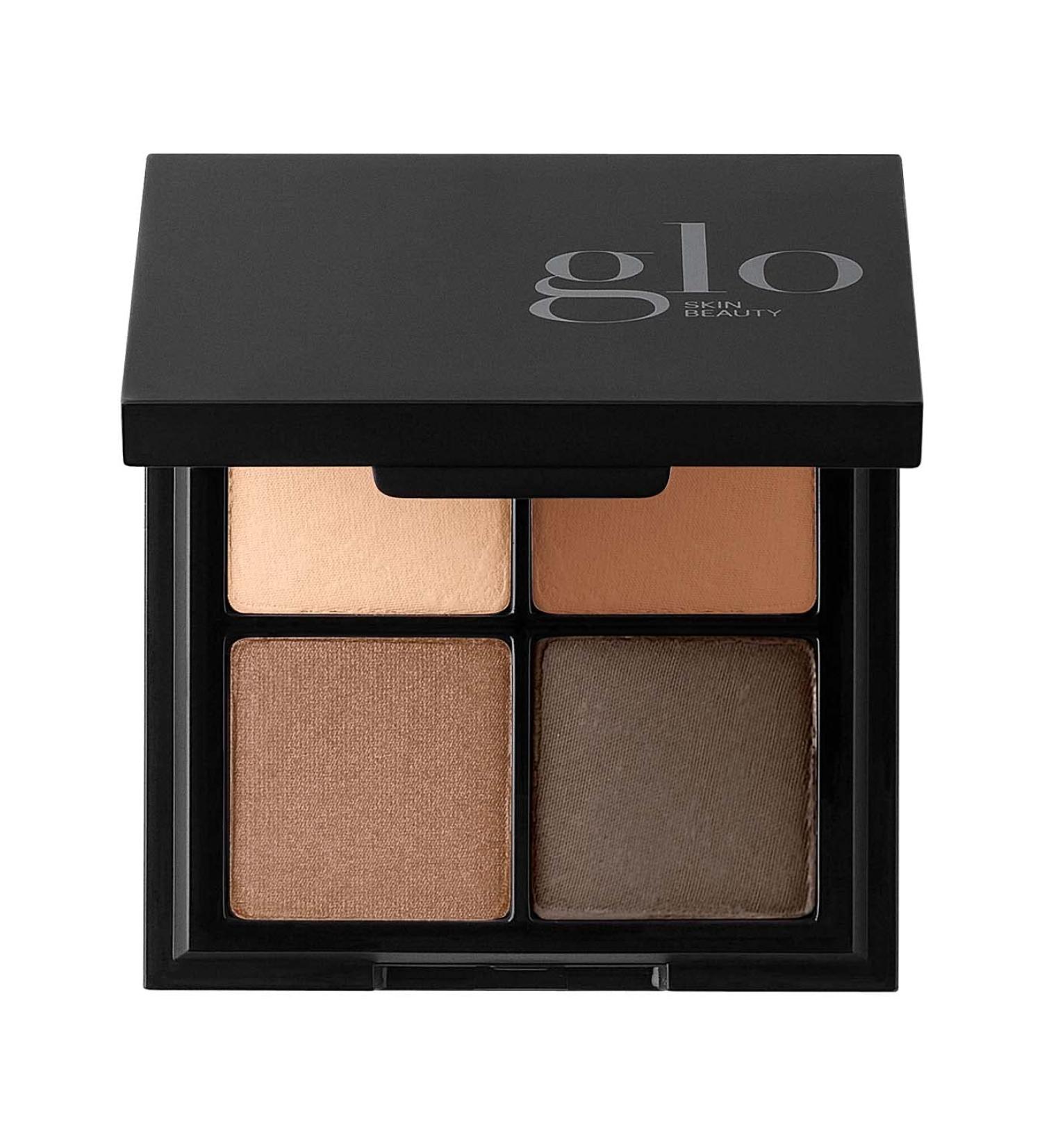Glo Skin Beauty Eye Shadow Quad | Expertly Matched Shades for A Custom Eye Statement  (Warm Smokey)