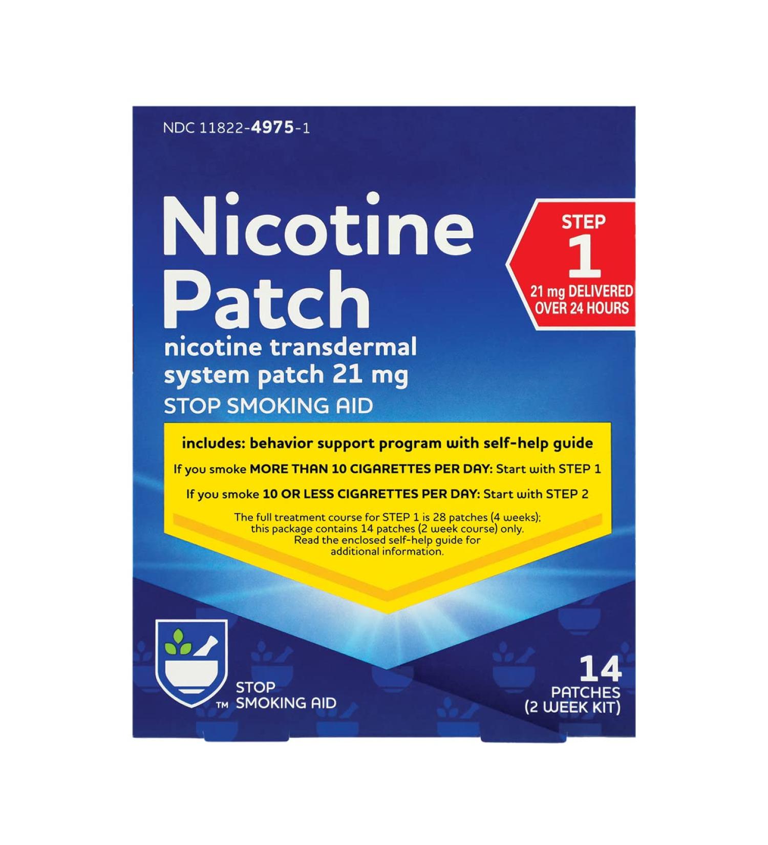 Rite Aid Nicotine Patches Step 1 - 21mg - 14 Count | Quit Smoking Aid | Nicotine Transdermal System - Buy Online on GoSupps.com