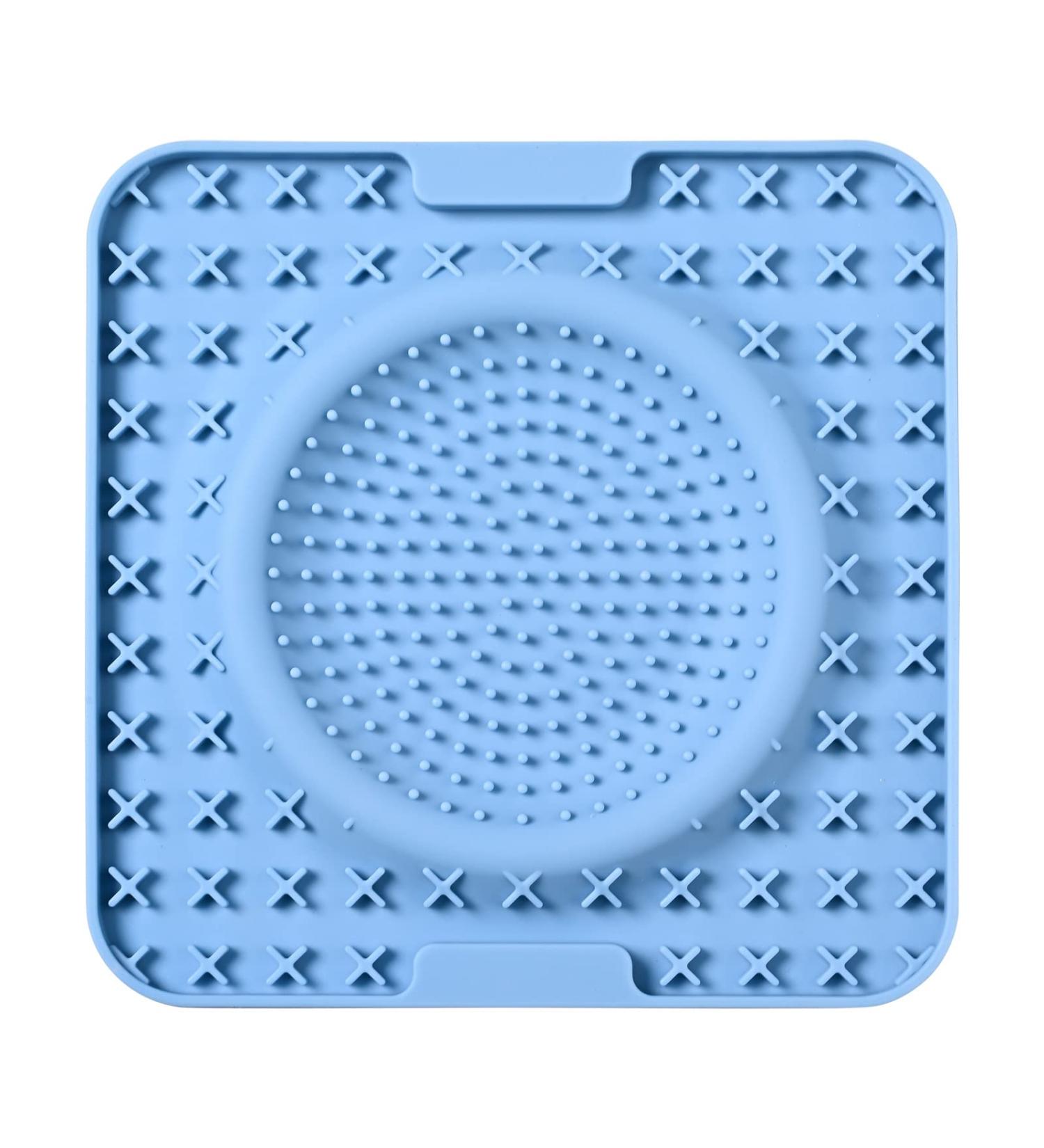 Koomuao BPA-Free Slip Mat for Dogs - Suction Cup Leak Mat & Slow Feeder | Blue Dog Swimming Accessories - Buy Online on GoSupps.com