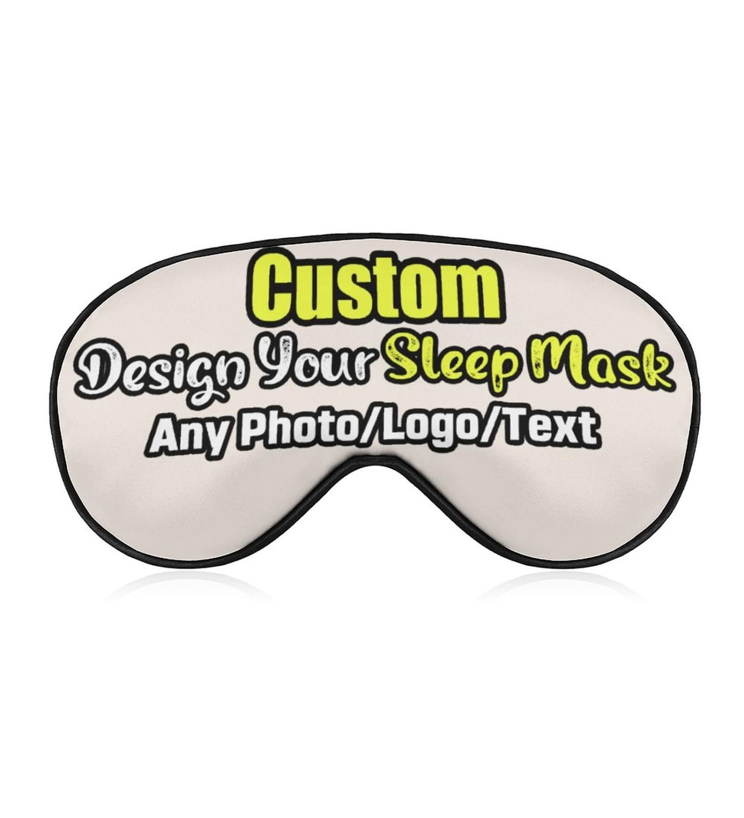 Personalized Custom Sleep Mask with Adjustable Soft Eye Masks - Add Your Design & Photo | Customizable Gift - Linen Material - 1 Count - Buy Online on GoSupps.com