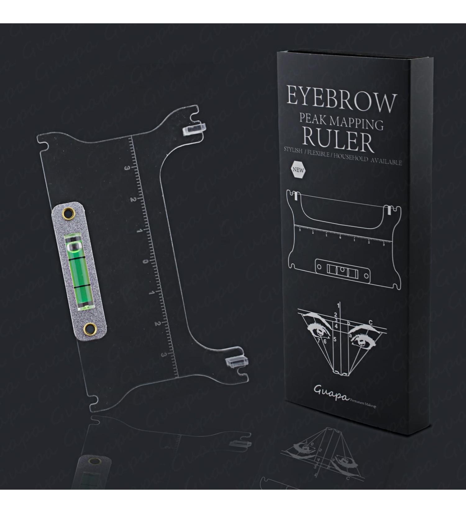 Professional Eyebrow Measuring Tool Kit | Microblading Ruler & Leveler for Precise Eyebrow Mapping | Brow Peak Ruler #4 - Buy Online on GoSupps.com