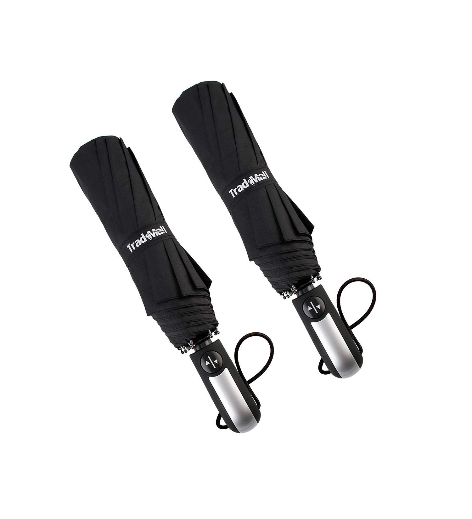 TradMall 2 Pack Travel Umbrella Windproof 4656 Inches Large Canopy Reinforced Fiberglass Ribs Auto Open  Close 46 Inches Black - Buy Online on GoSupps.com