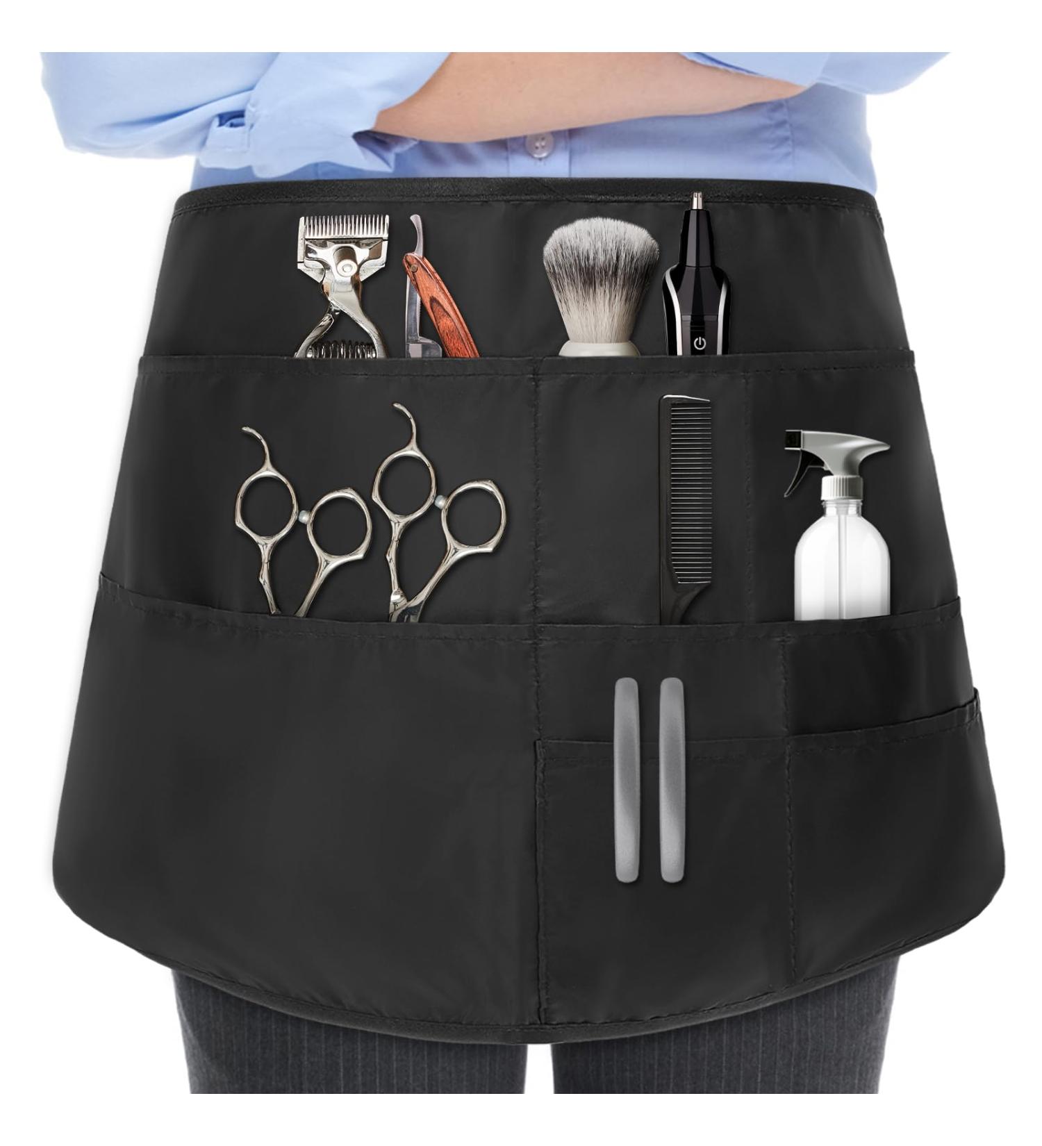 Waterproof Hair Stylist Apron with 5 Pockets | Bleach-Proof Barber Apron for Men & Women - Ideal for Salons & Cosmetology - Buy Online on GoSupps.com