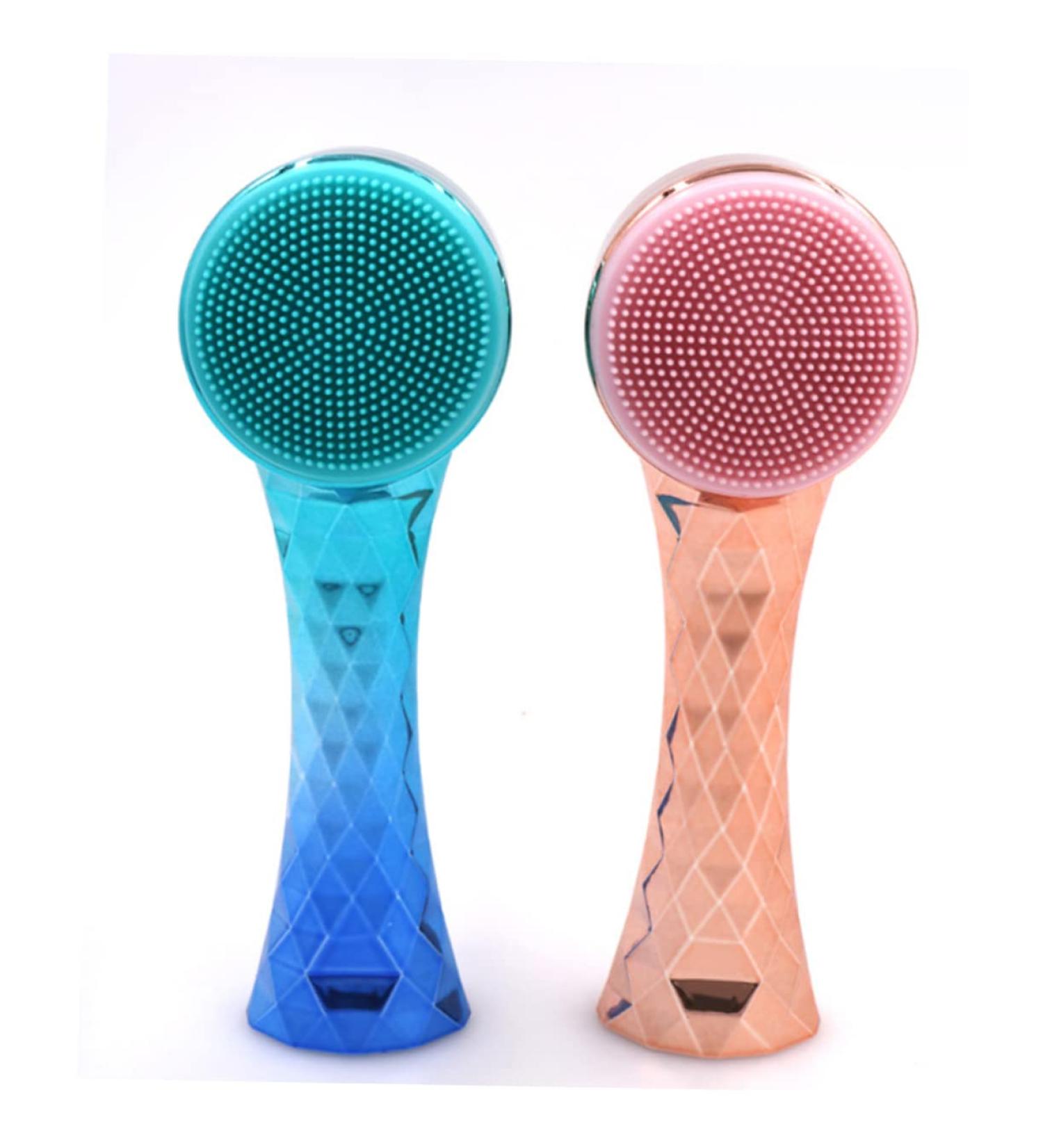 Ipetboom Facial Cleaner Face Scrub Brush Silicone Facial Cleansing Brush Silicone Cleaning Brush Hand Scrubber Body Cleansers Skincare Tool Face Wash Brush Face Cleaner 3d Apron Gradient 13x4.5cm Blue - Buy Online on GoSupps.com