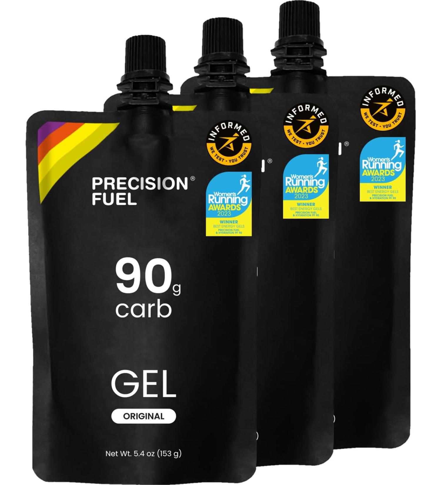 Precision Hydration 90 Energy Gels - Mild Taste 90g Carbohydrates Easy to Digest Perfect for Endurance Athletes Running & Long Duration Sports 153g (Pack of 3) - Buy Online on GoSupps.com