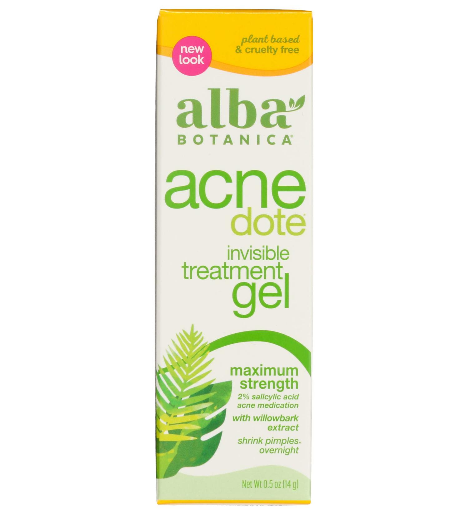 Alba Botanica Acnedote Maximum Strength Invisible Treatment Gel 0.5 oz.