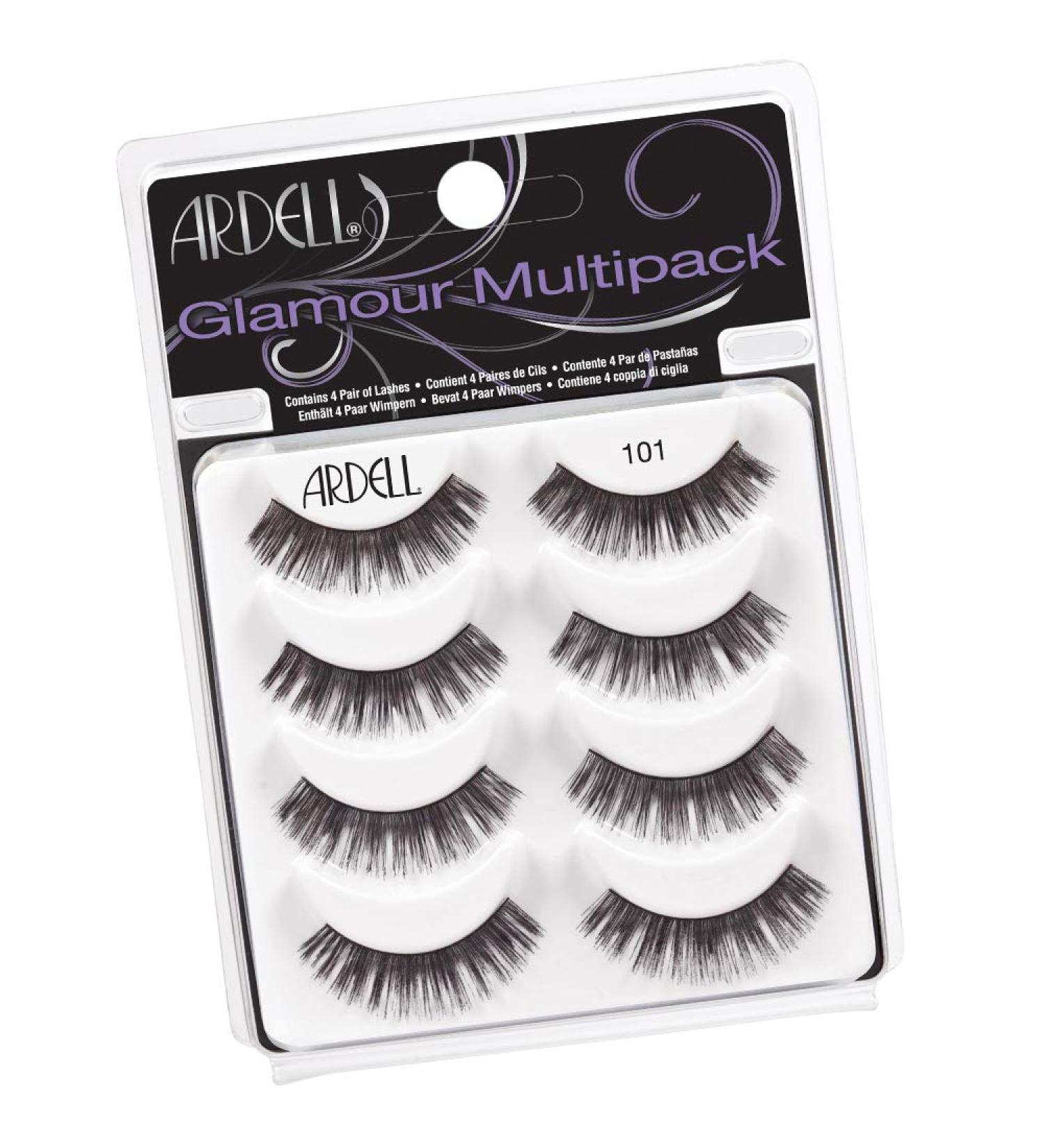 Ardell Glamour 101 Demi Black False Lashes  4 pairs x 1 pack