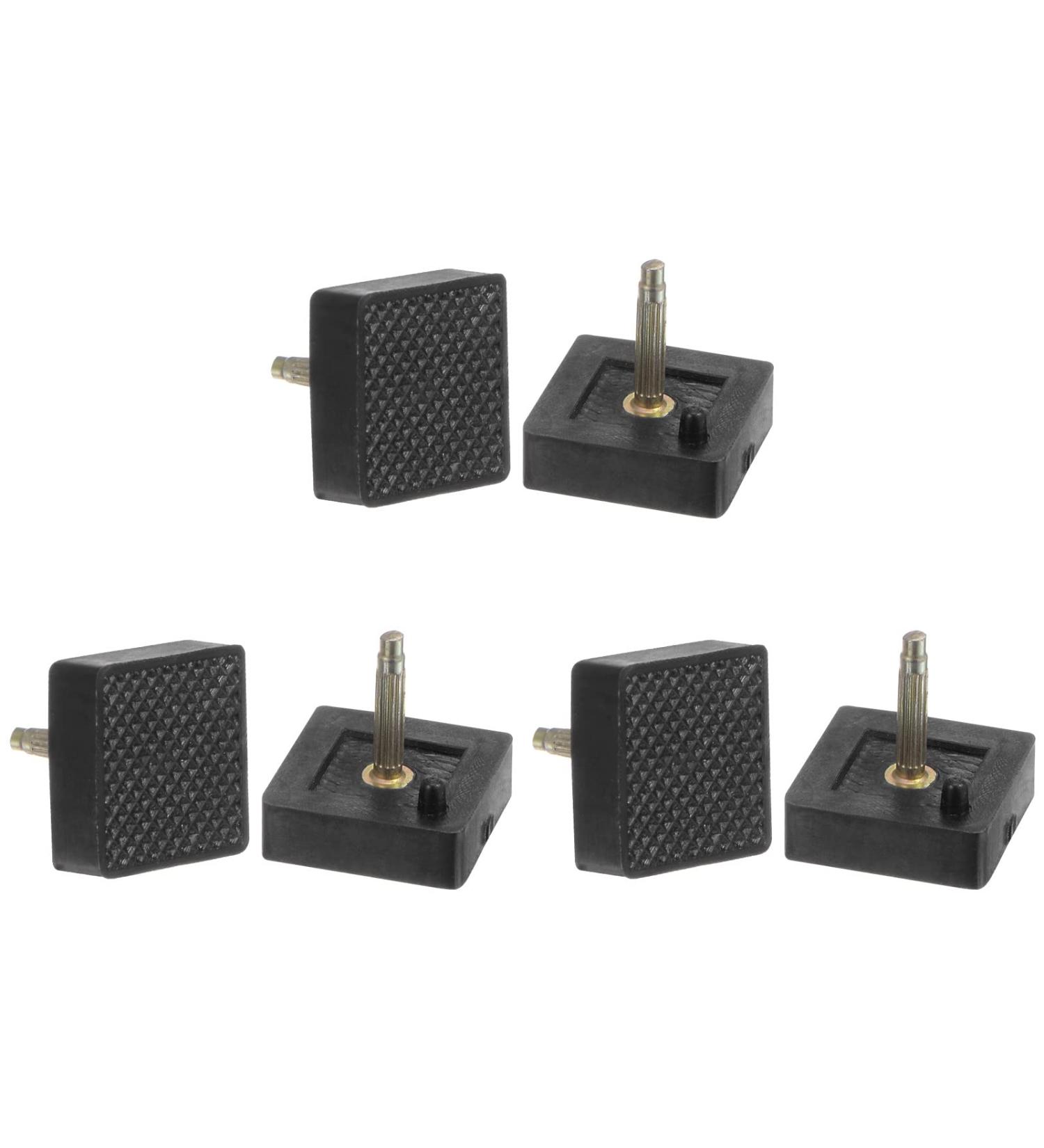 TPU Kitten Heel Replacement Tips for Women's High Heels - 3 Pairs, 2.4mm Pin, 16mm Square, Black - Buy Online on GoSupps.com
